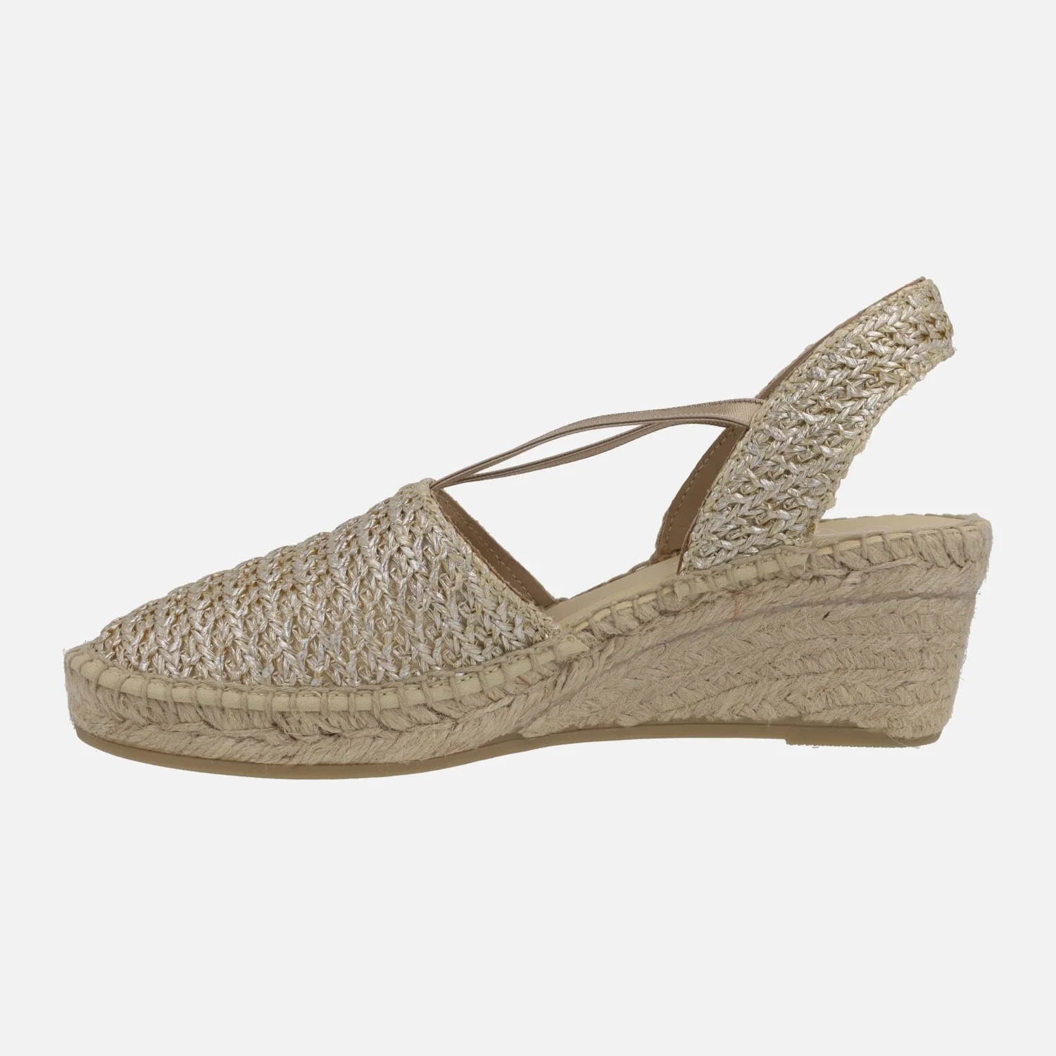 Zapatillas de esparto en tejido rafia con elásticos - Image 3