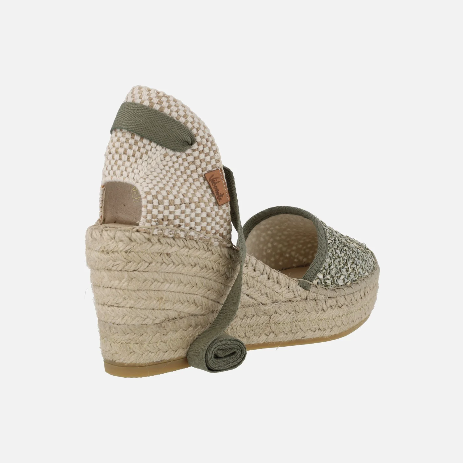 Zapatillas de esparto estilo campesinas en tejido rafia con cintas - Image 5
