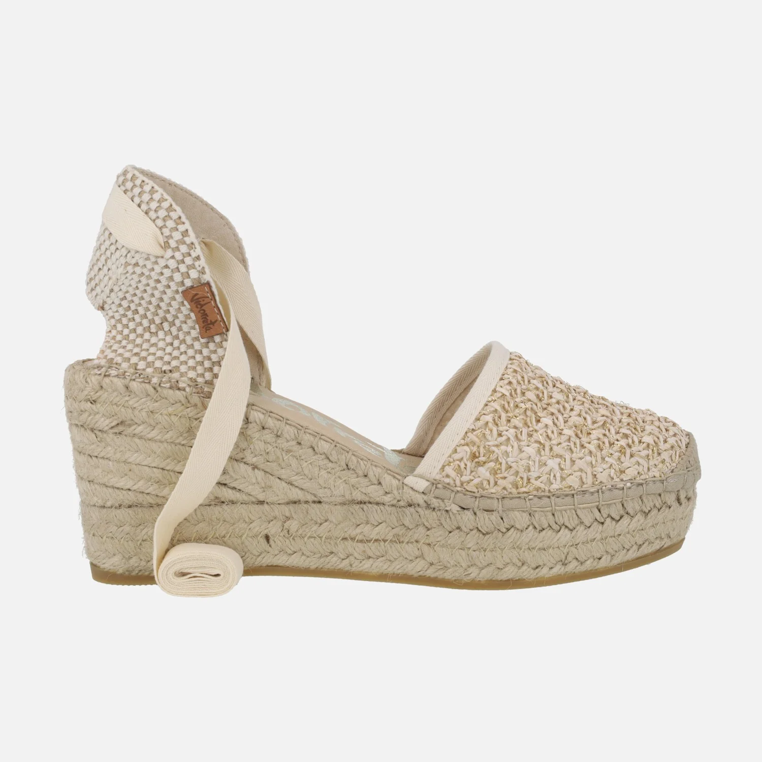 Zapatillas de esparto estilo campesinas en tejido rafia con cintas - Image 7