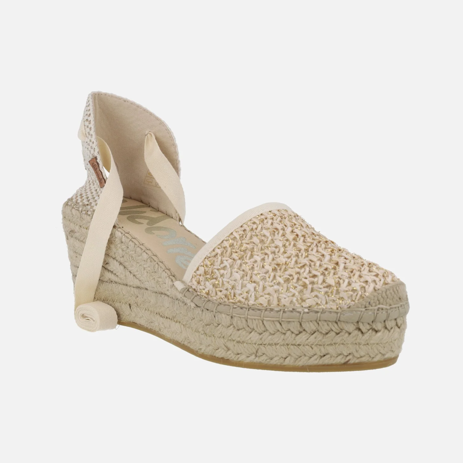 Zapatillas de esparto estilo campesinas en tejido rafia con cintas - Image 8