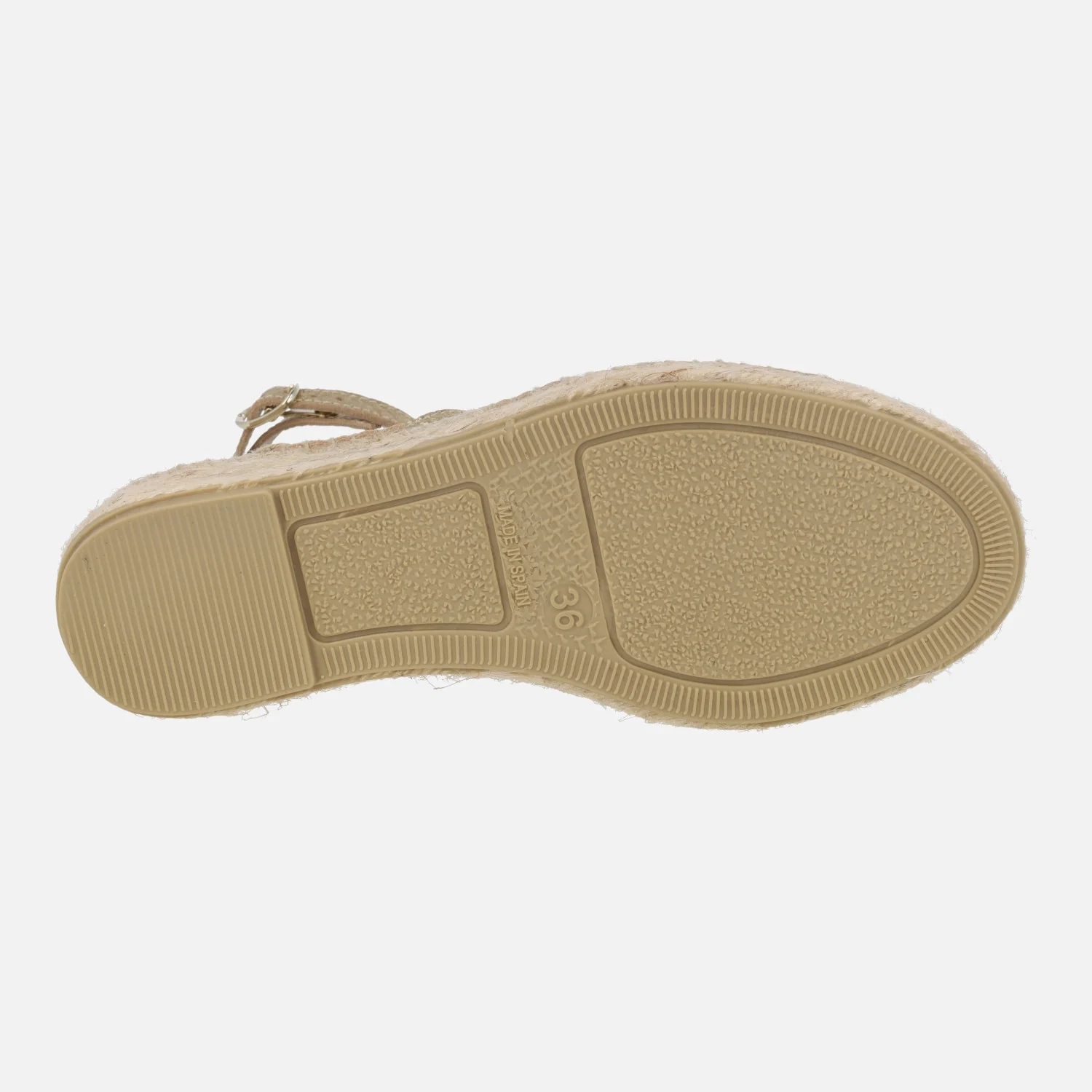 Zapatillas de esparto estilo romanas Mikonos en piel metalizada oro - Image 6