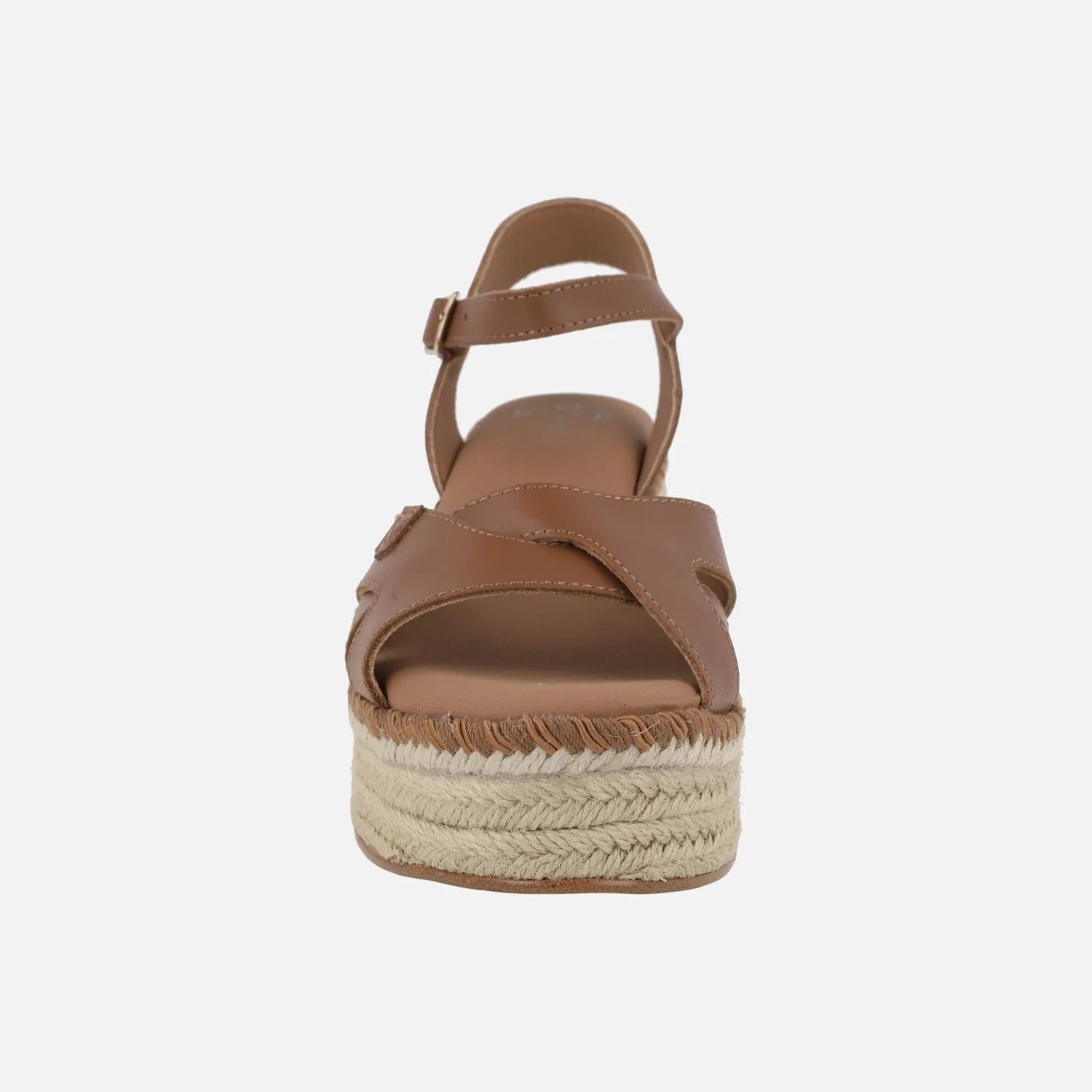 Zapatillas de piel con cuña de esparto Karan - Image 20