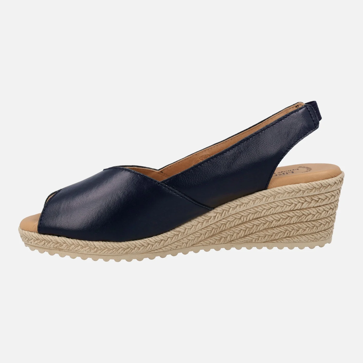 Zapatillas de piel destalonadas y abiertas de puntera con cuña media - Image 10