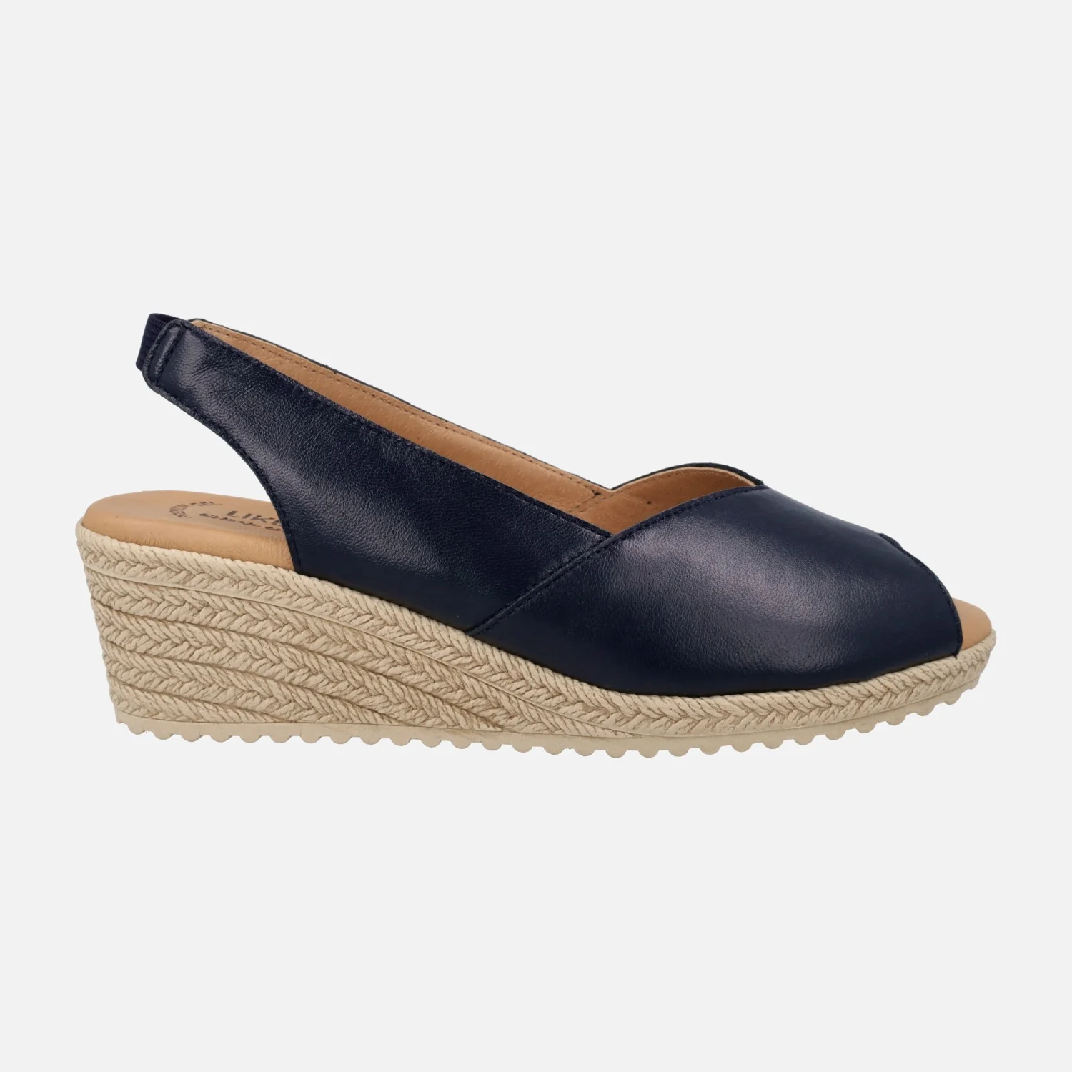 Zapatillas de piel destalonadas y abiertas de puntera con cuña media - Image 7