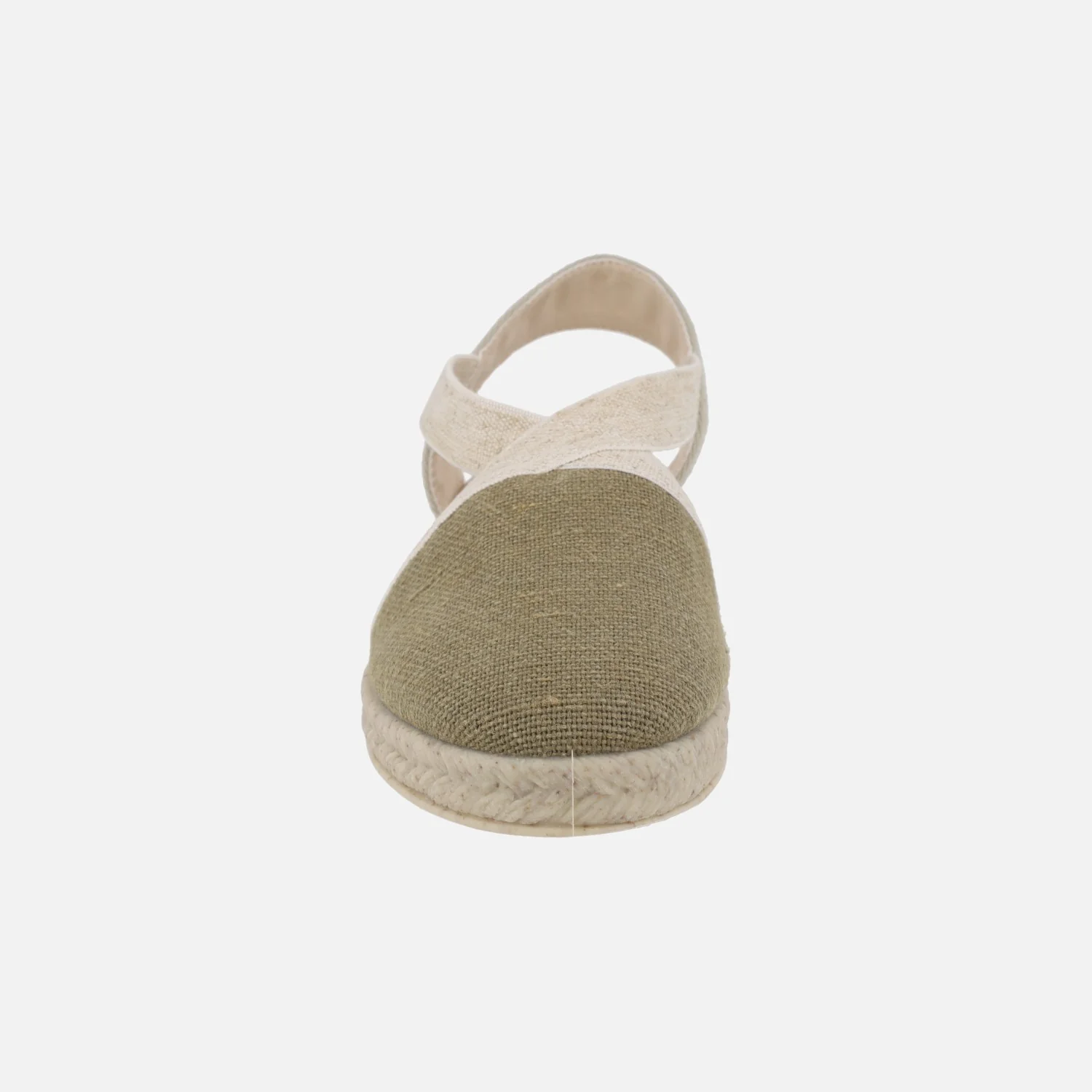 Zapatillas de tejido con elásticos y cuña imitación yute - Image 5