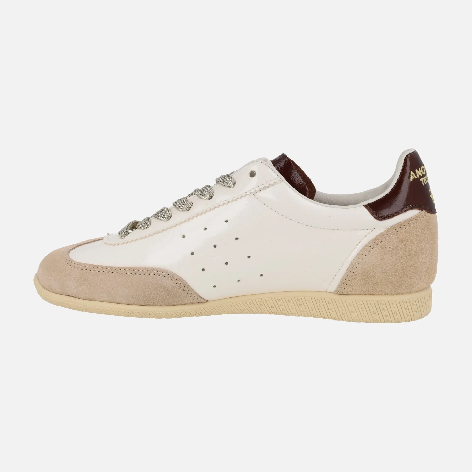 Zapatillas deportivas Atenas A078 en combinado blanco y marrón - Image 3