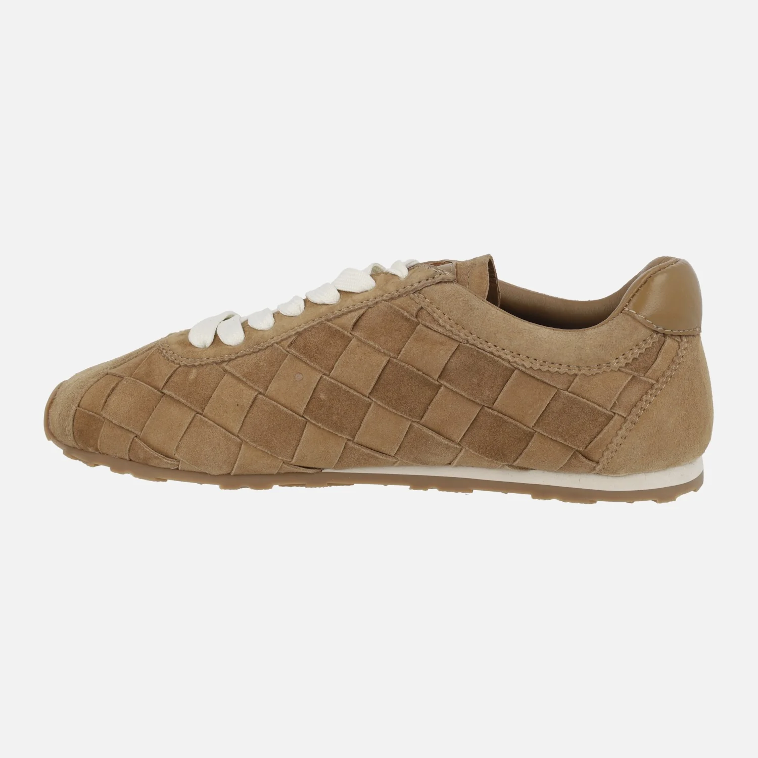 Zapatillas deportivas bajas en ante trenzado camel Fraser - Image 3