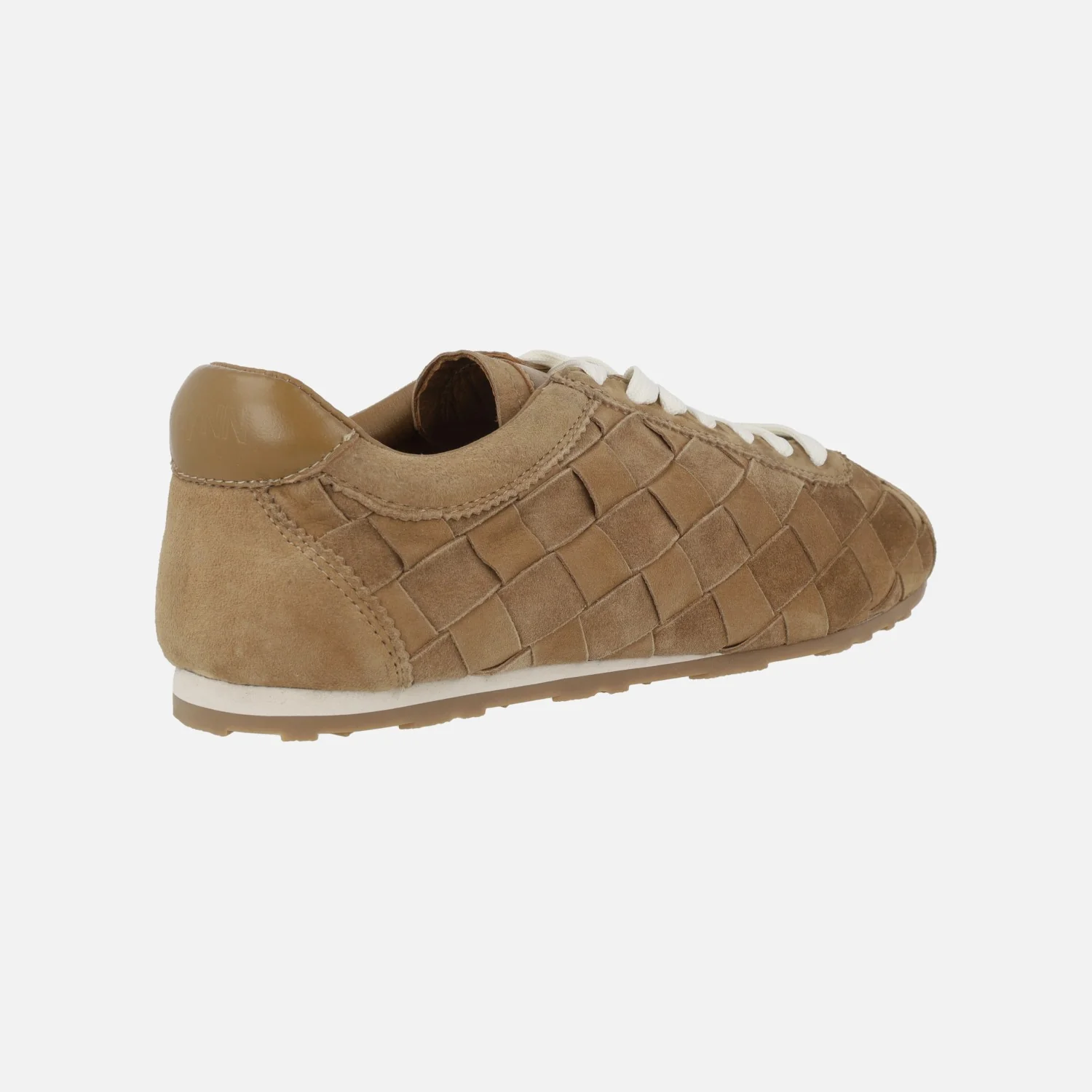 Zapatillas deportivas bajas en ante trenzado camel Fraser - Image 4