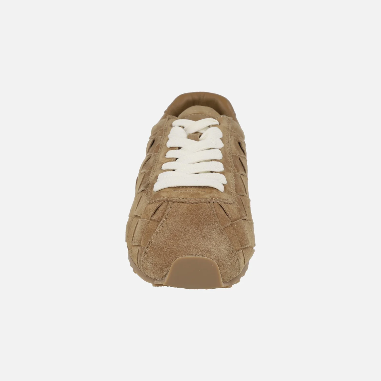 Zapatillas deportivas bajas en ante trenzado camel Fraser - Image 5