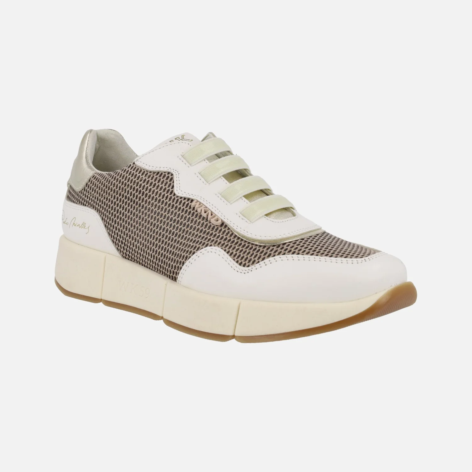 Zapatillas deportivas Belorado en combinado blanco y platino - Image 3