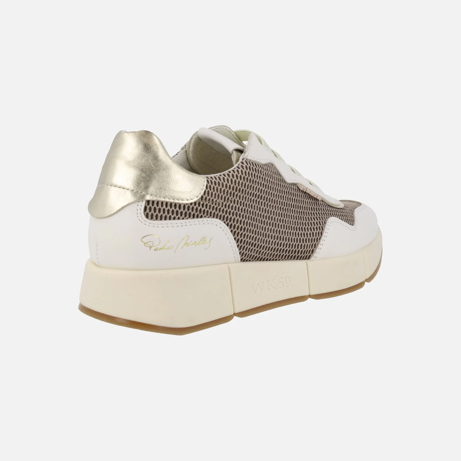 Zapatillas deportivas Belorado en combinado blanco y platino - Image 5