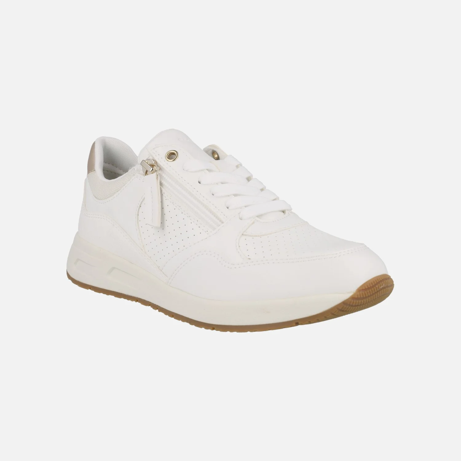 Zapatillas deportivas blancas con cordones y cremallera Bulmya - Image 2