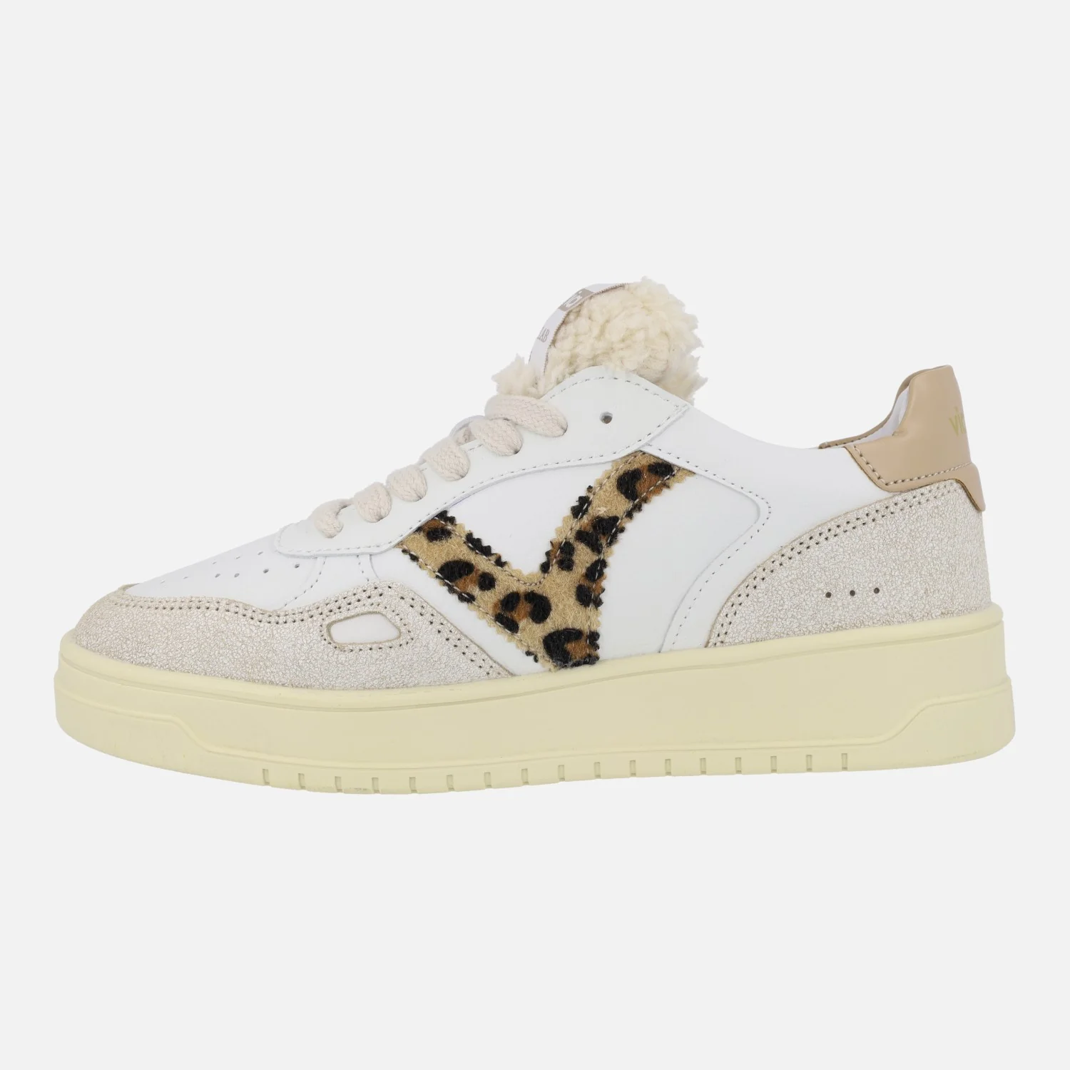 Zapatillas deportivas blancas de piel con animal print Seul - Image 3