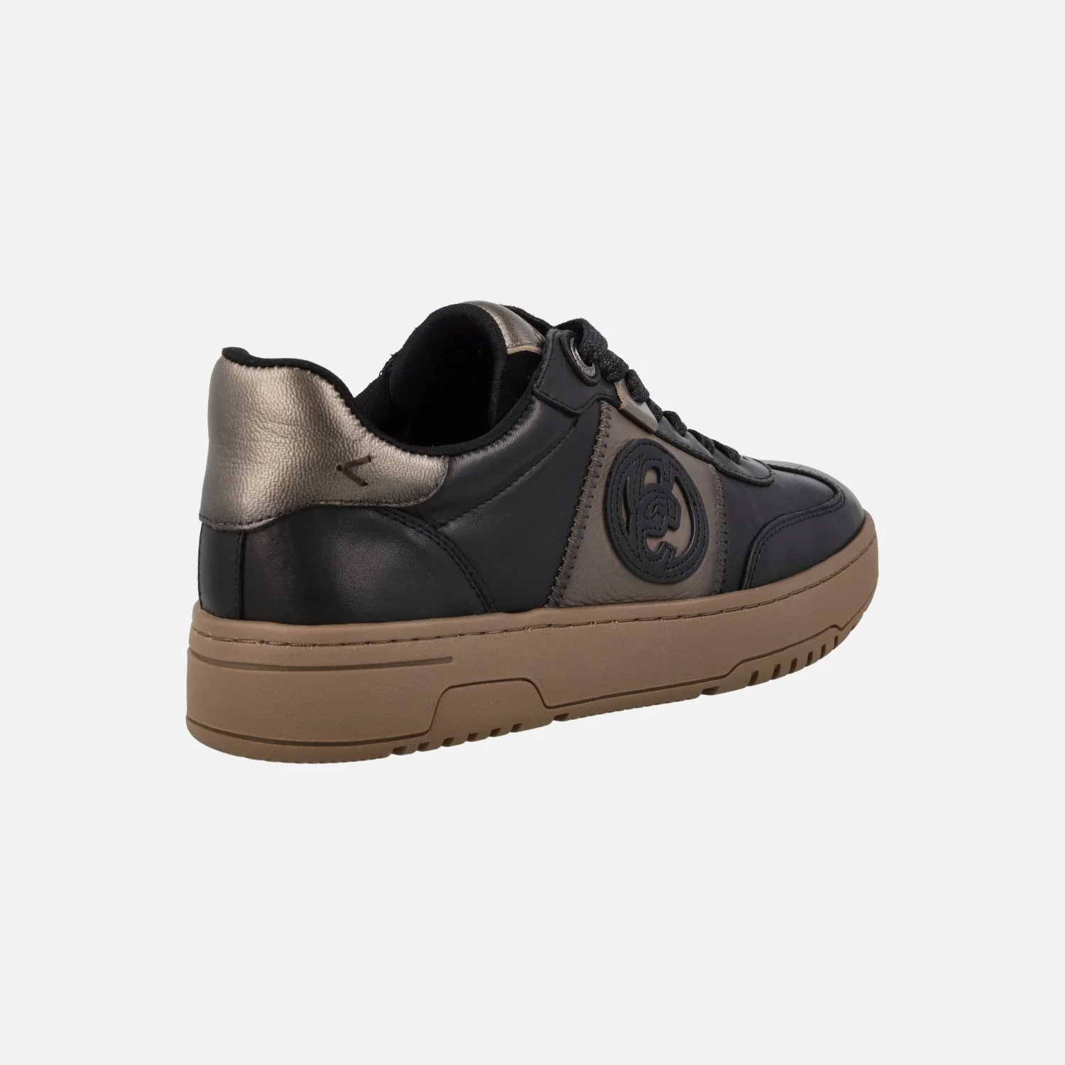 Zapatillas deportivas Carmela en combinado negro y bronce - Image 3