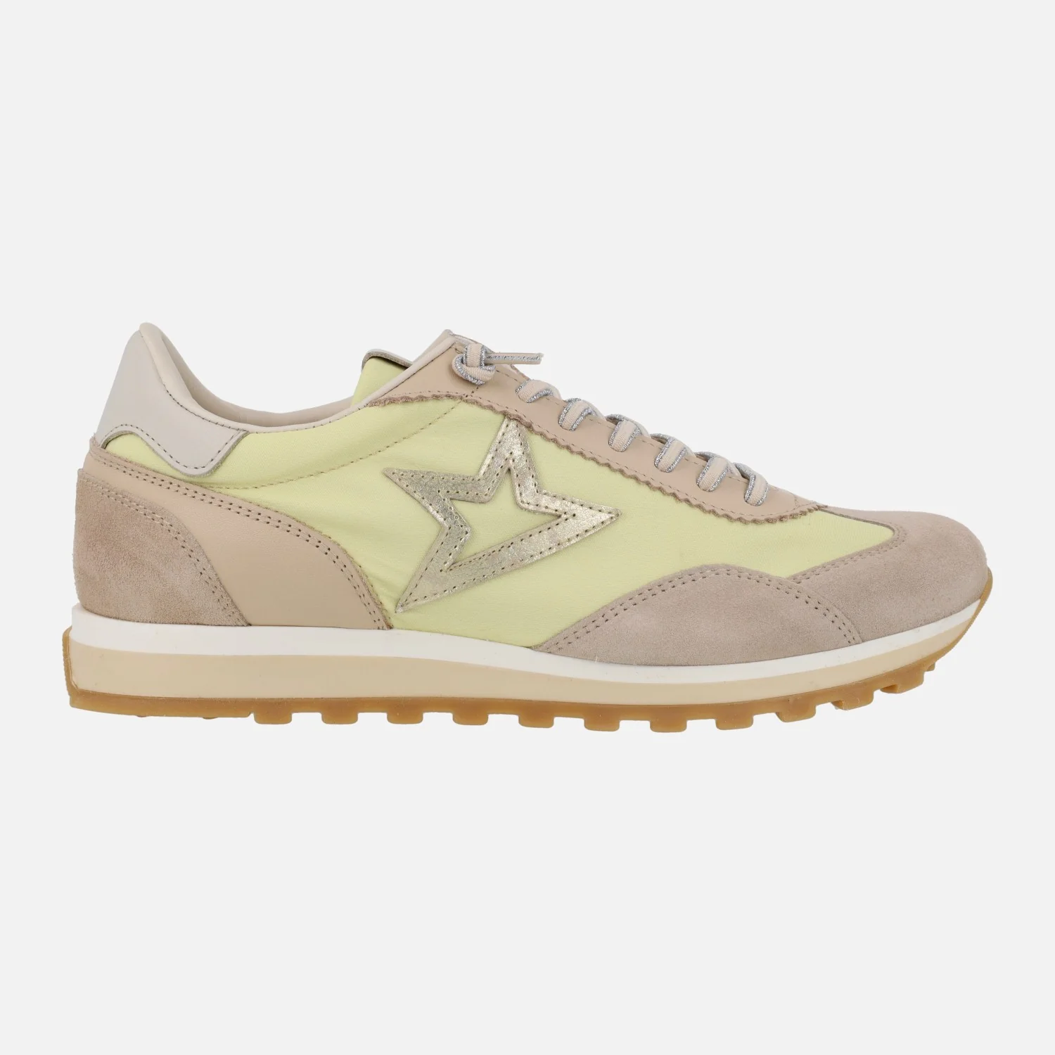 Zapatillas deportivas Cetti en combinado amarillo con cordones elásticos