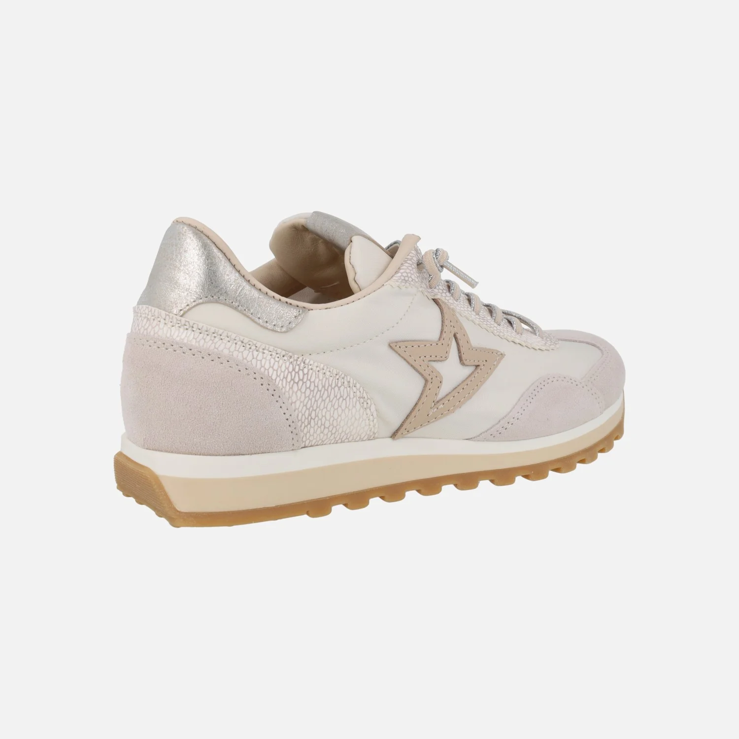 Zapatillas deportivas Cetti en combinado marfil con cordones elásticos - Image 4