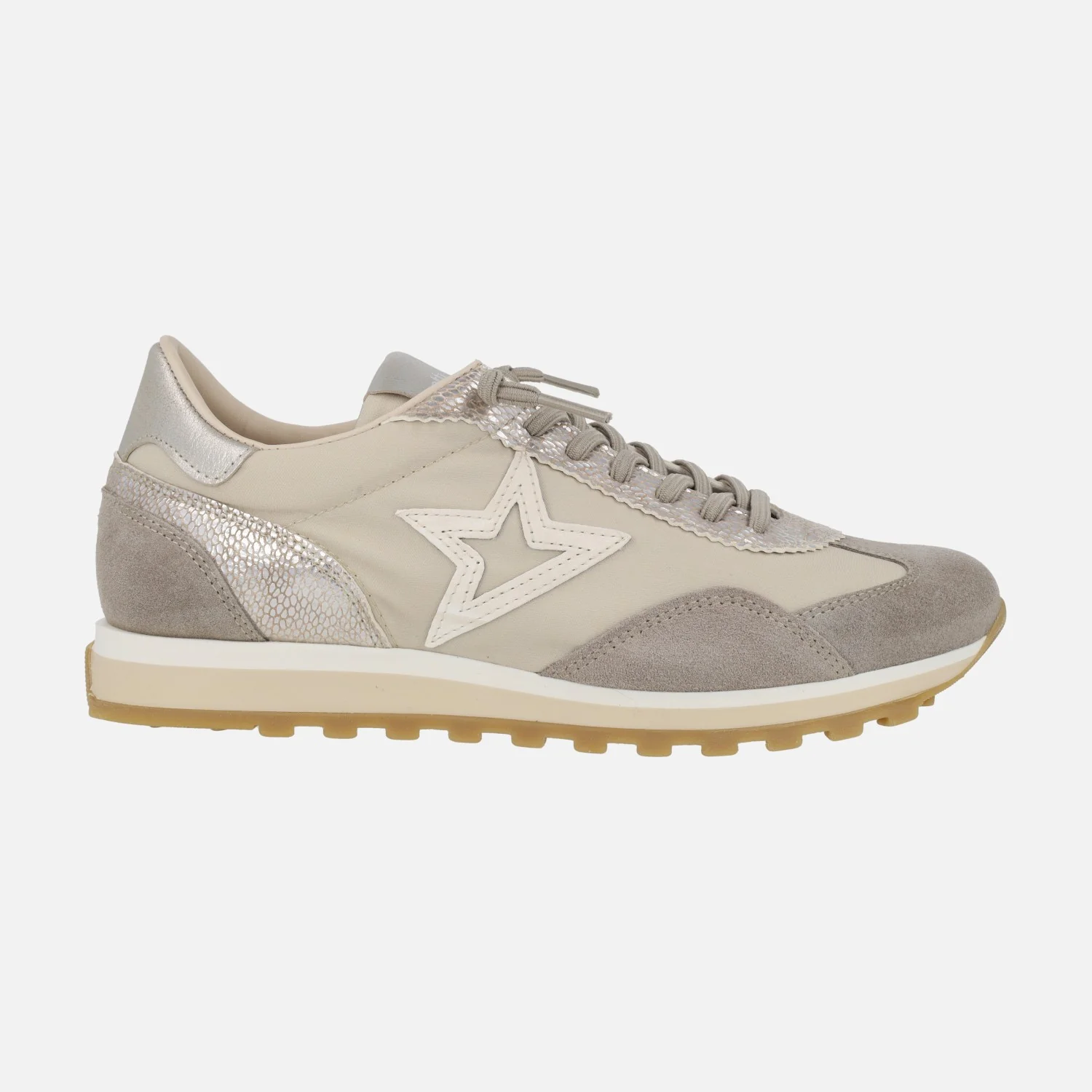 Zapatillas deportivas Cetti en combinado Old rose con cordones elásticos