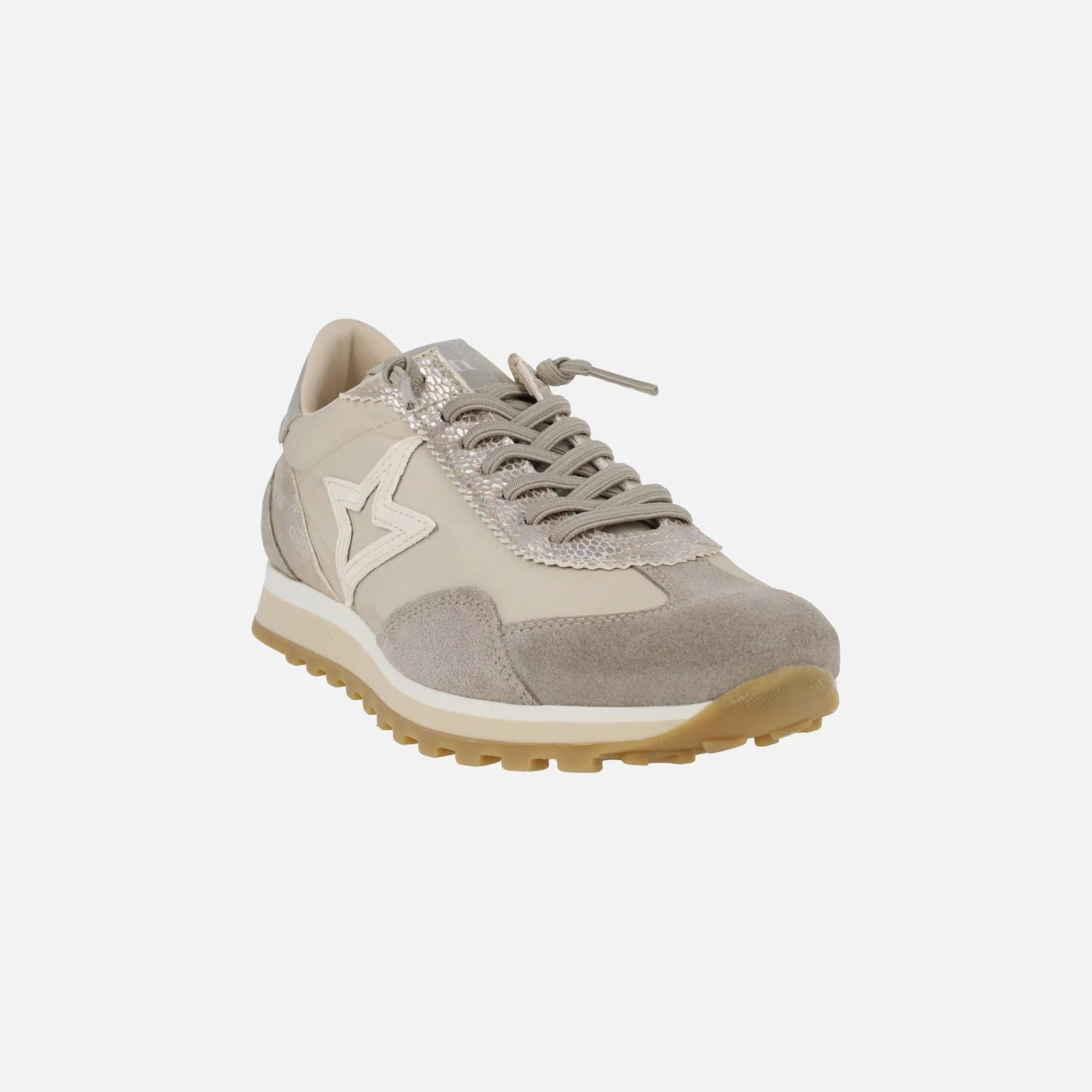 Zapatillas deportivas Cetti en combinado Old rose con cordones elásticos - Image 2