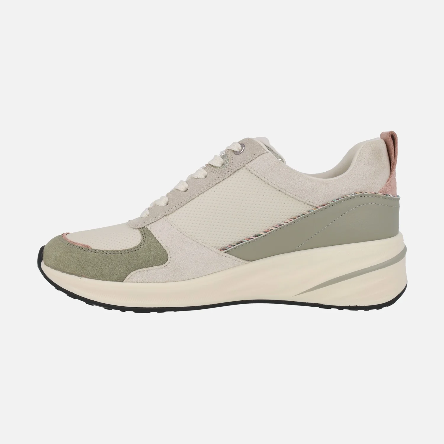 Zapatillas deportivas con cordones y cremallera en combinado verde - Image 4