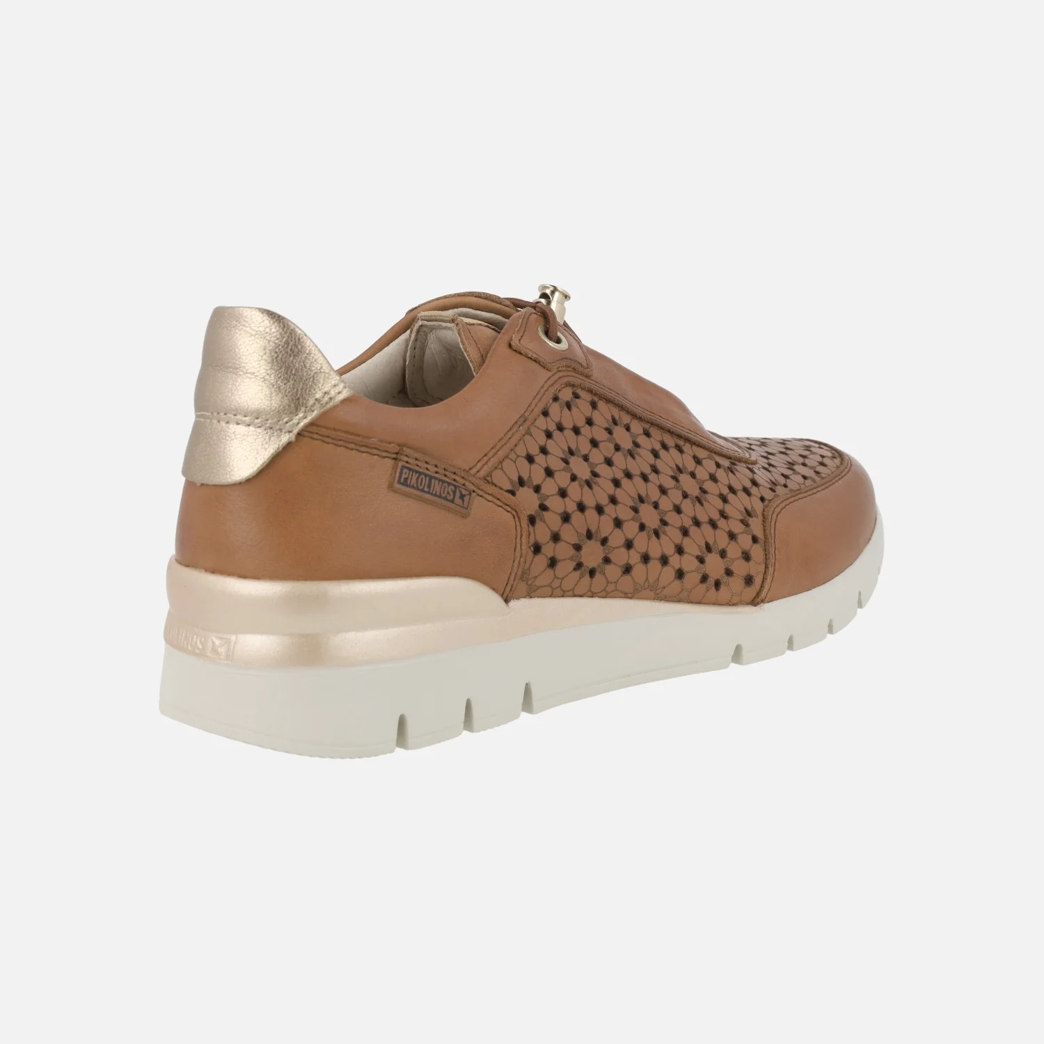 Zapatillas deportivas de piel Cantabria con troquelado de flores - Image 11