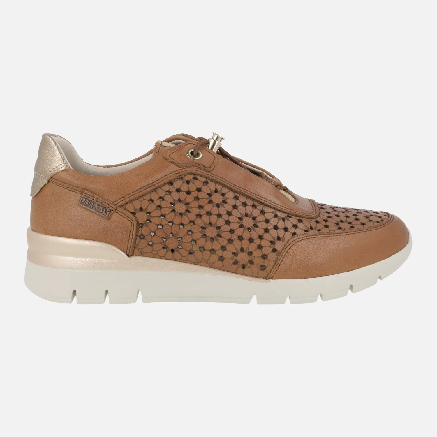 Zapatillas deportivas de piel Cantabria con troquelado de flores - Image 7