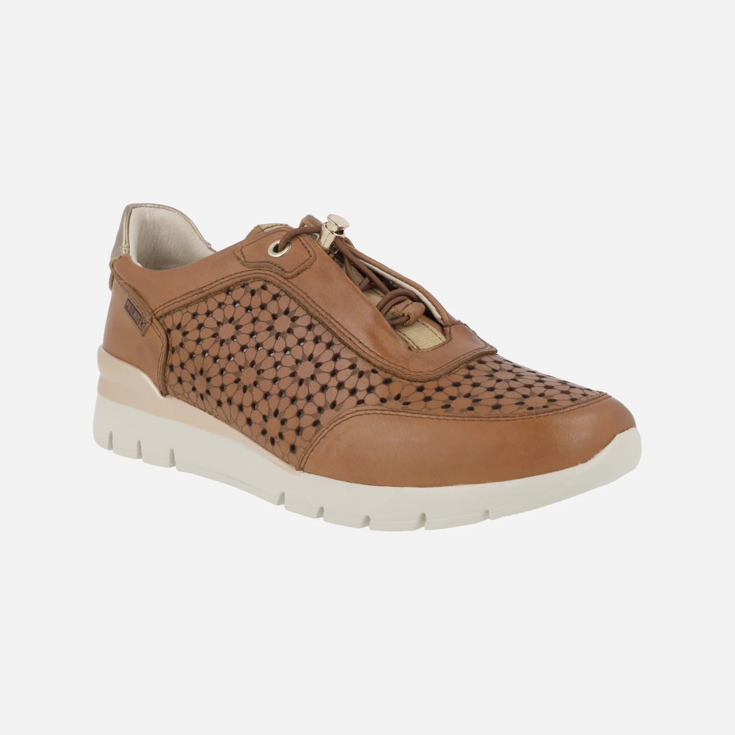 Zapatillas deportivas de piel Cantabria con troquelado de flores - Image 9