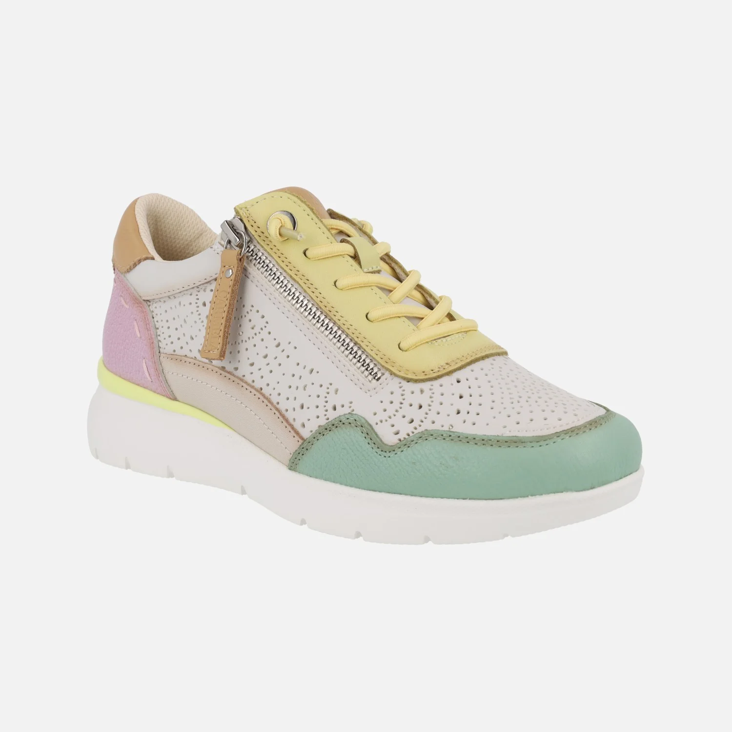 Zapatillas deportivas de piel con cordones y cremallera Carmela - Image 2