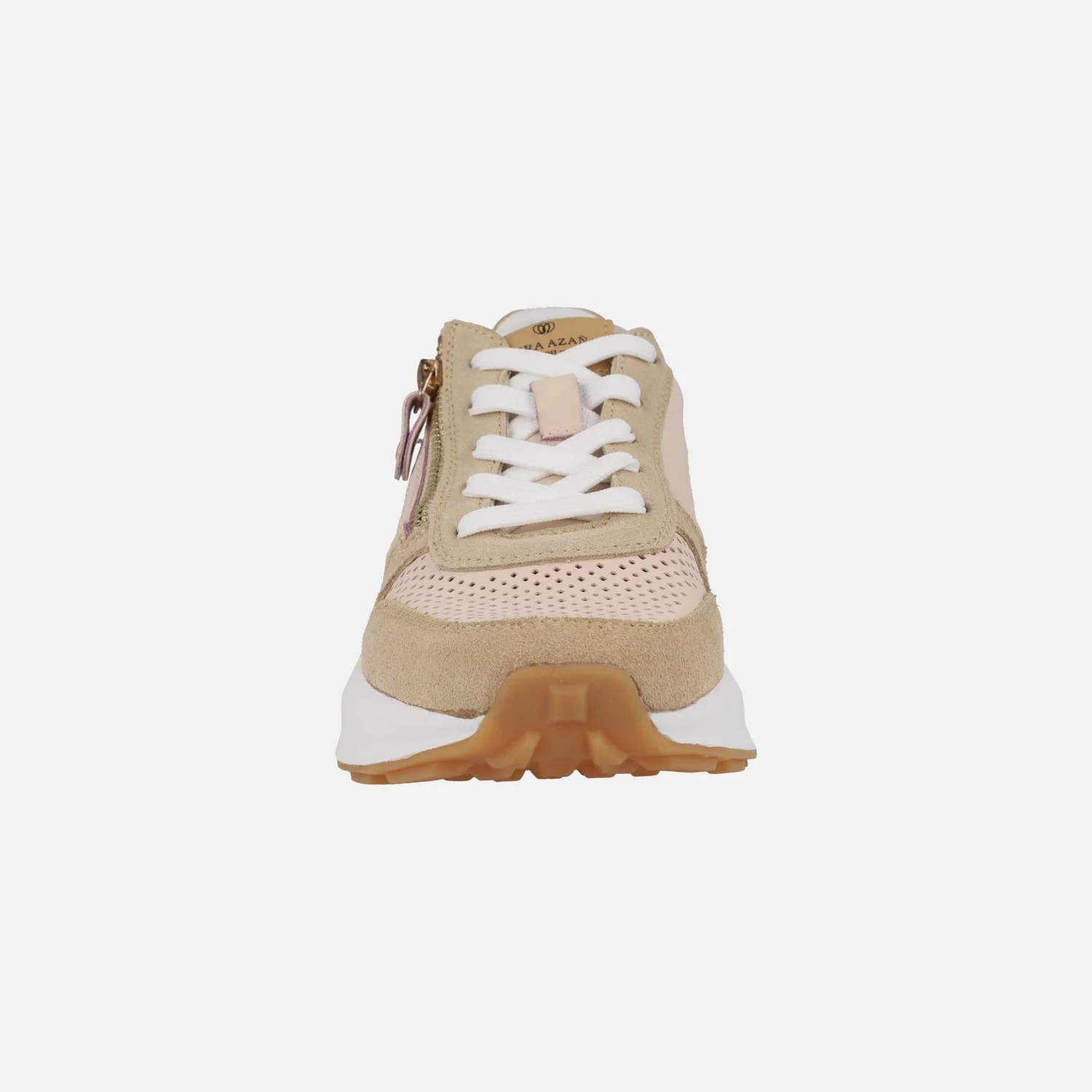 Zapatillas deportivas de piel con picados cordones y cremallera - Image 10