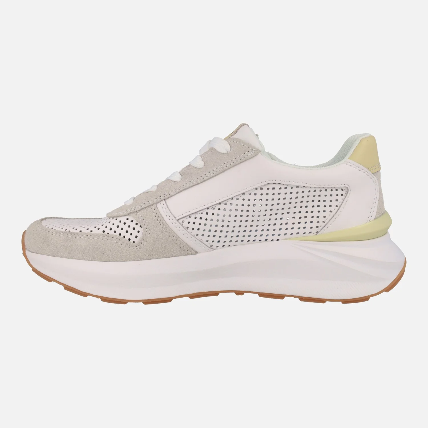 Zapatillas deportivas de piel con picados cordones y cremallera - Image 3