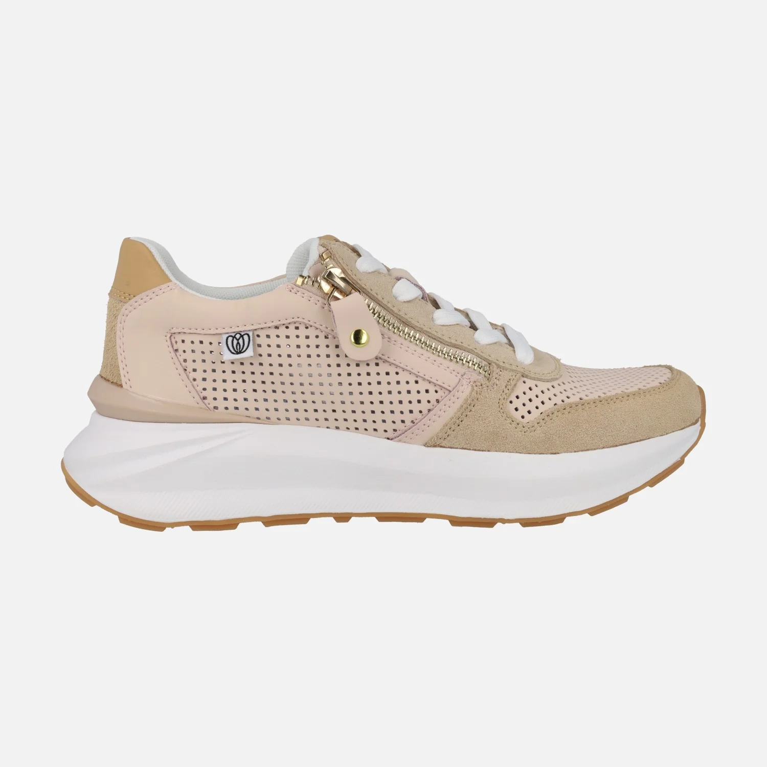 Zapatillas deportivas de piel con picados cordones y cremallera - Image 7