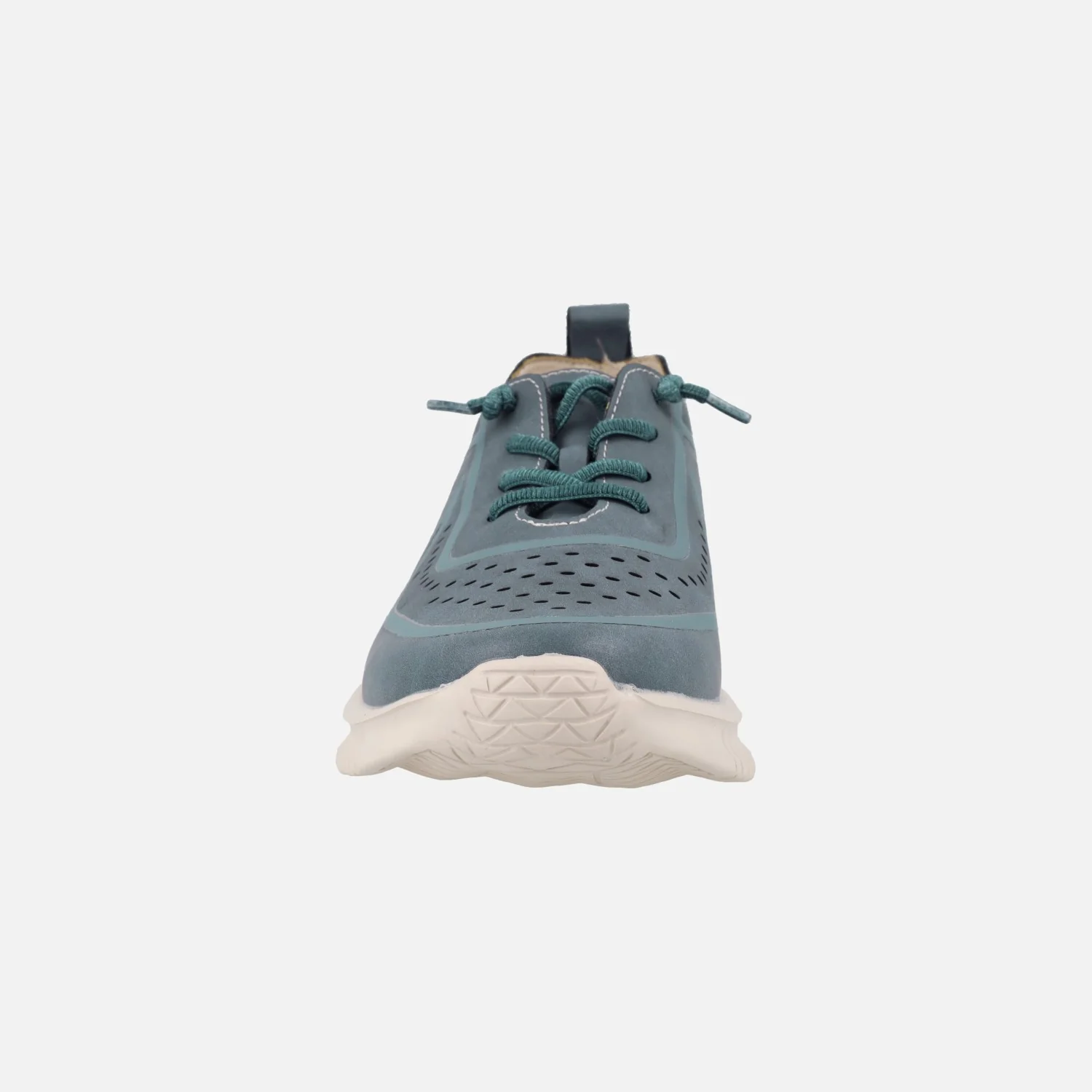 Zapatillas deportivas de piel con troquelados y cordones elásticos - Image 5