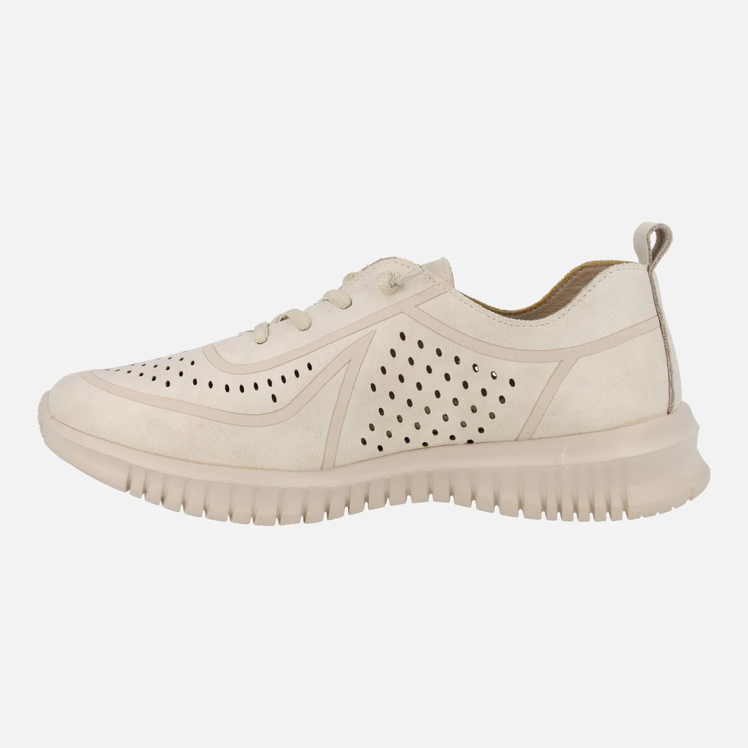 Zapatillas deportivas de piel con troquelados y cordones elásticos - Image 9