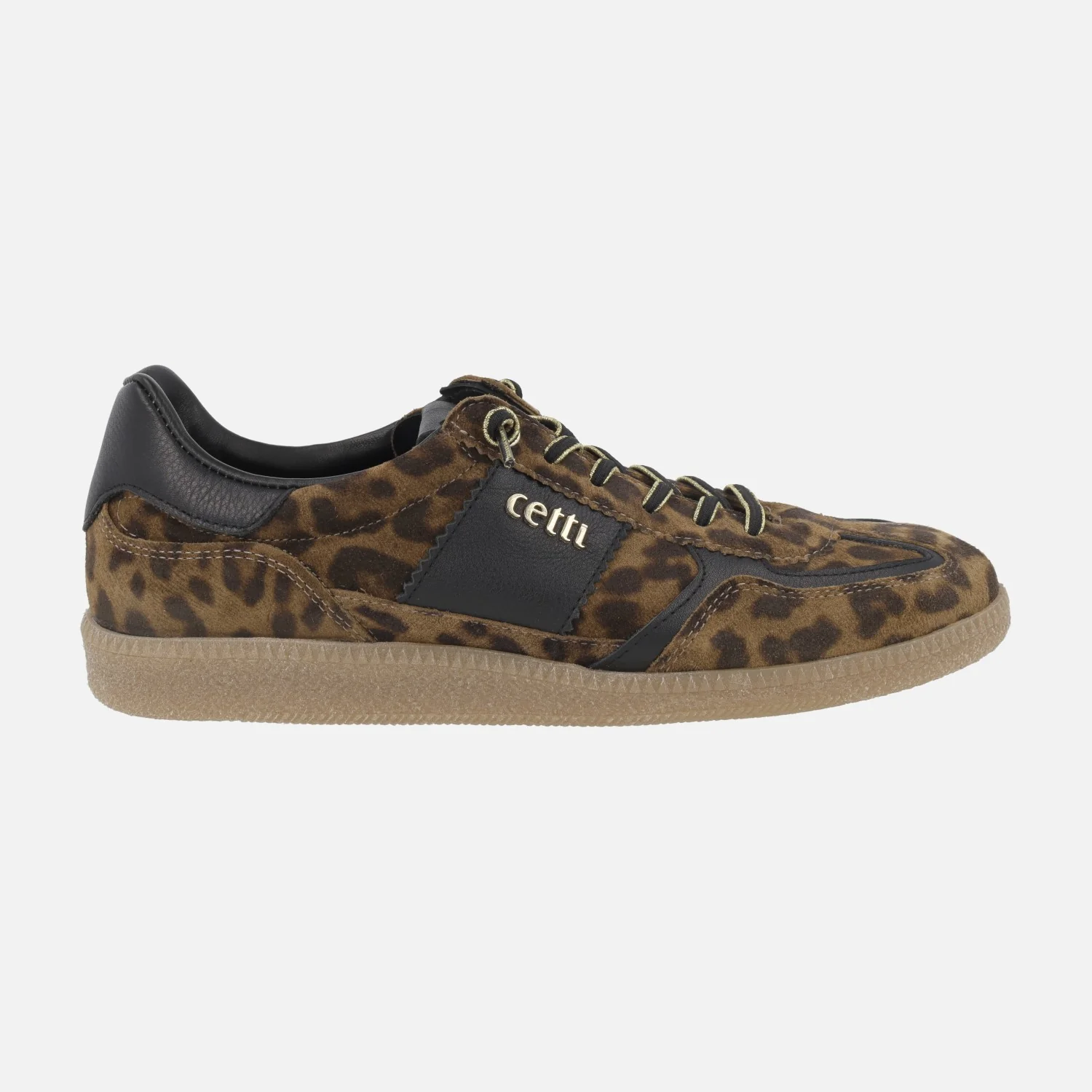 Zapatillas deportivas en print leopardo con piso caramelo