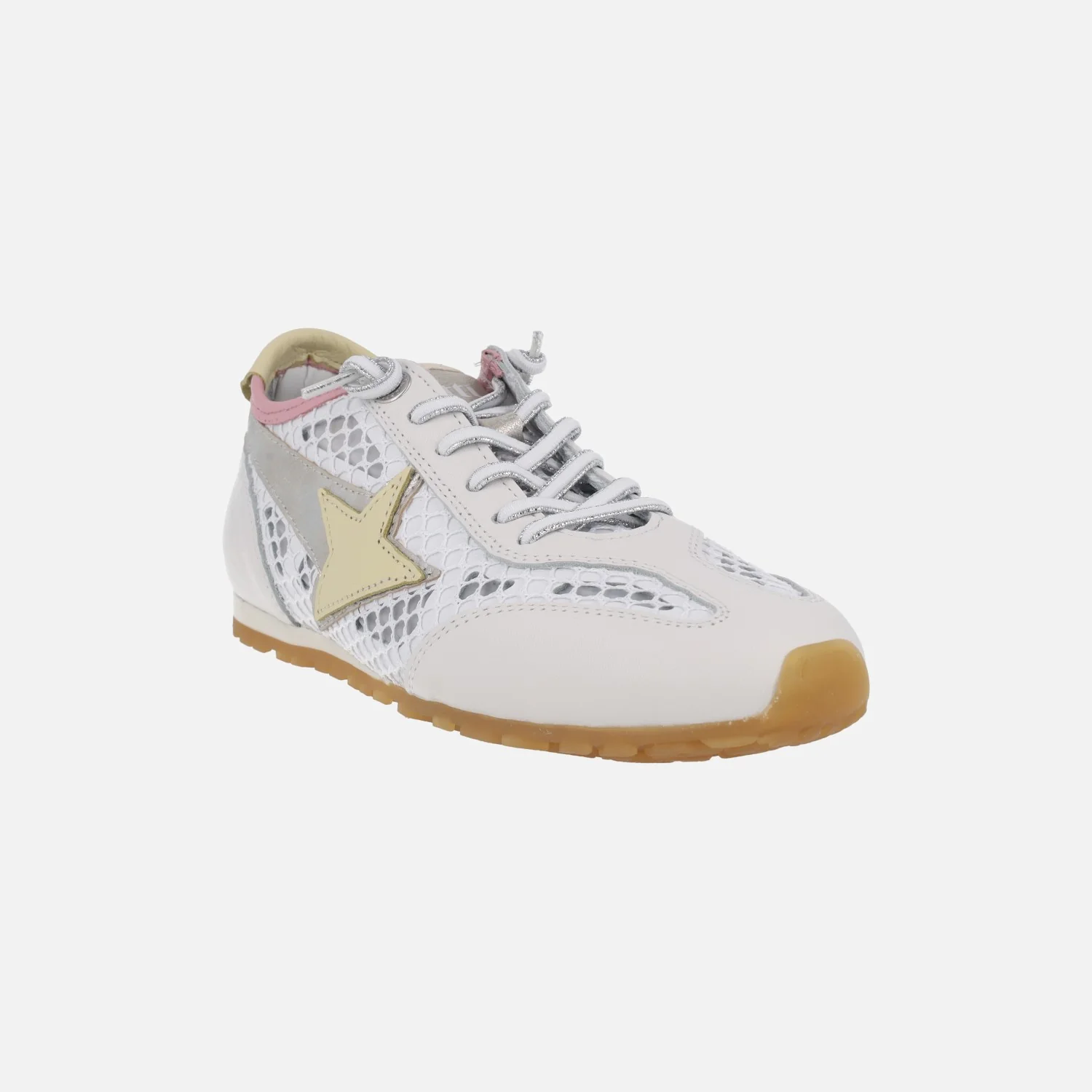 Zapatillas deportivas en combinado de piel y tejido rejilla - Image 3