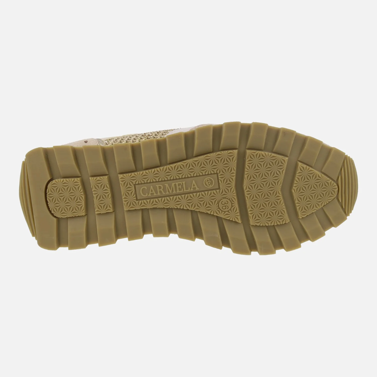 Zapatillas deportivas en combinado de serraje y rafia beige - Image 6