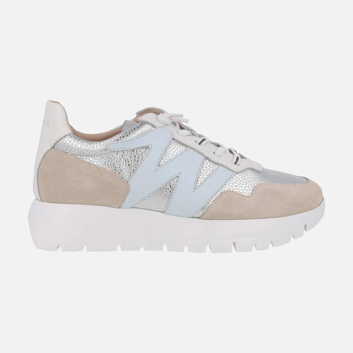 Zapatillas deportivas en combinado plata/aura Odisei 01