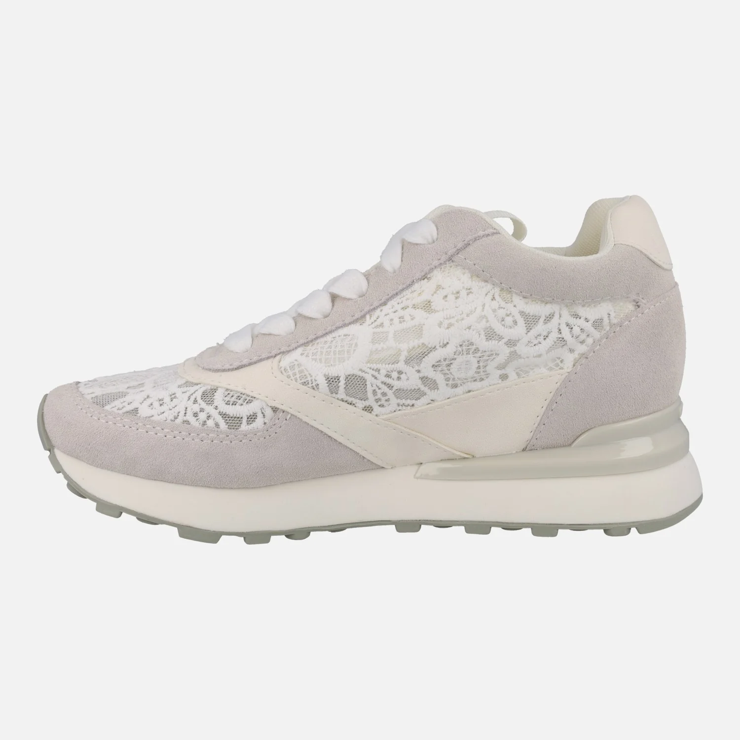 Zapatillas deportivas en encaje blanco con cuña interior Milladore - Image 3