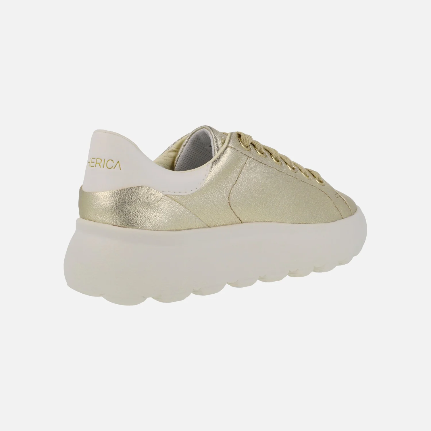 Zapatillas deportivas en piel oro con talonera blanca Spherica EC4.1 - Image 4