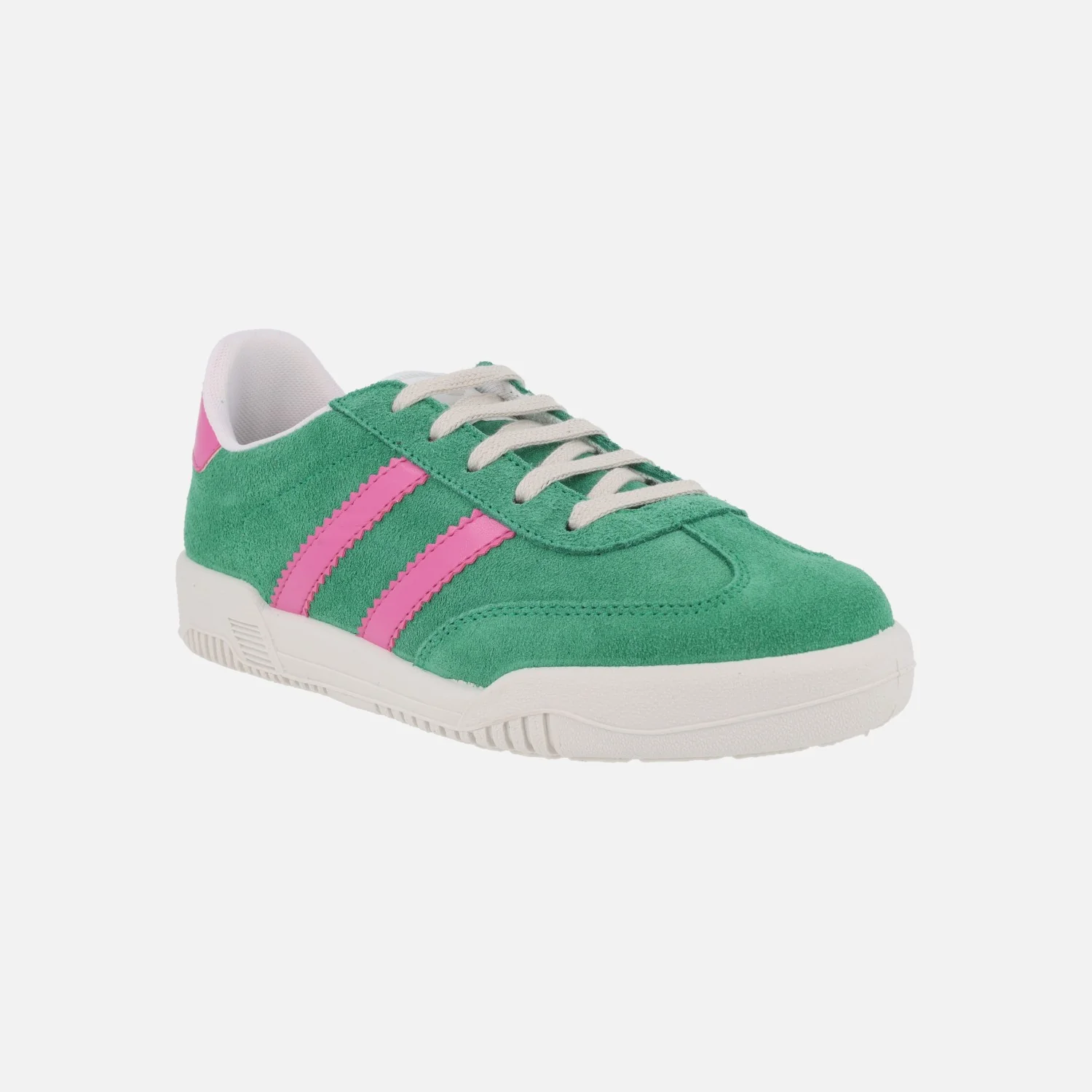 Zapatillas deportivas en piel serraje con cierre de cordones - Image 2