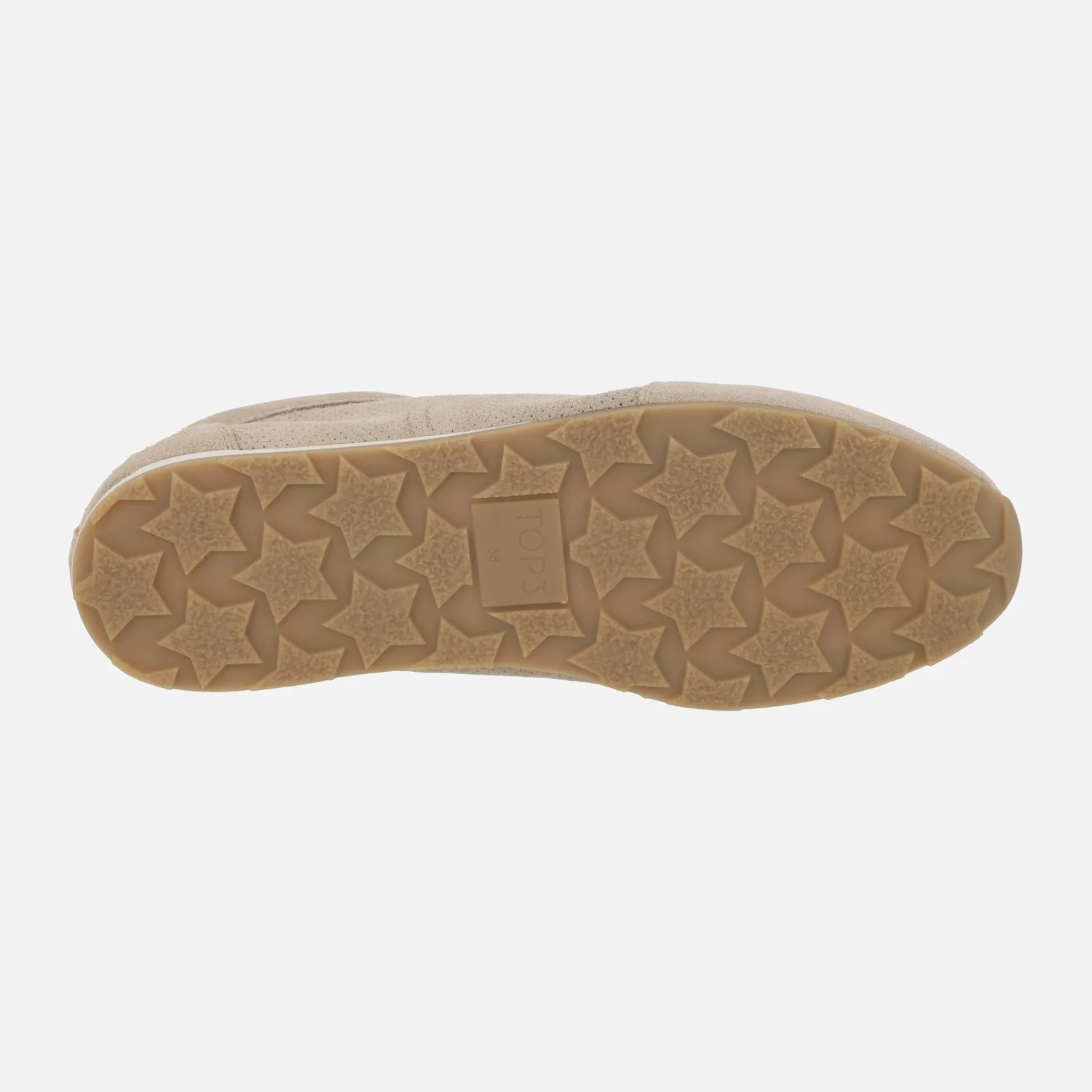 Zapatillas deportivas en serraje beige con detalle de picados - Image 6