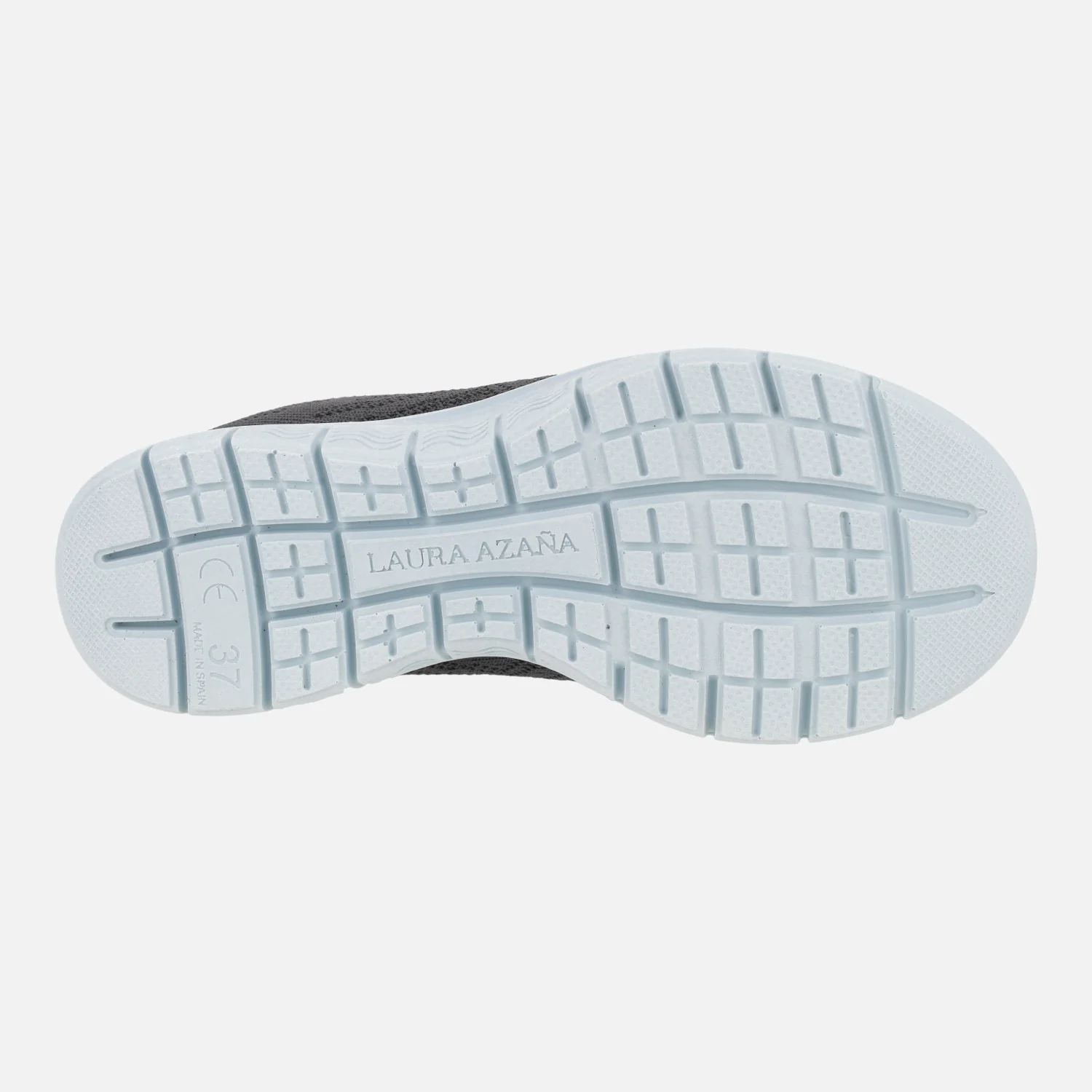 Zapatillas deportivas en tejido gris con detalles en turquesa - Image 6