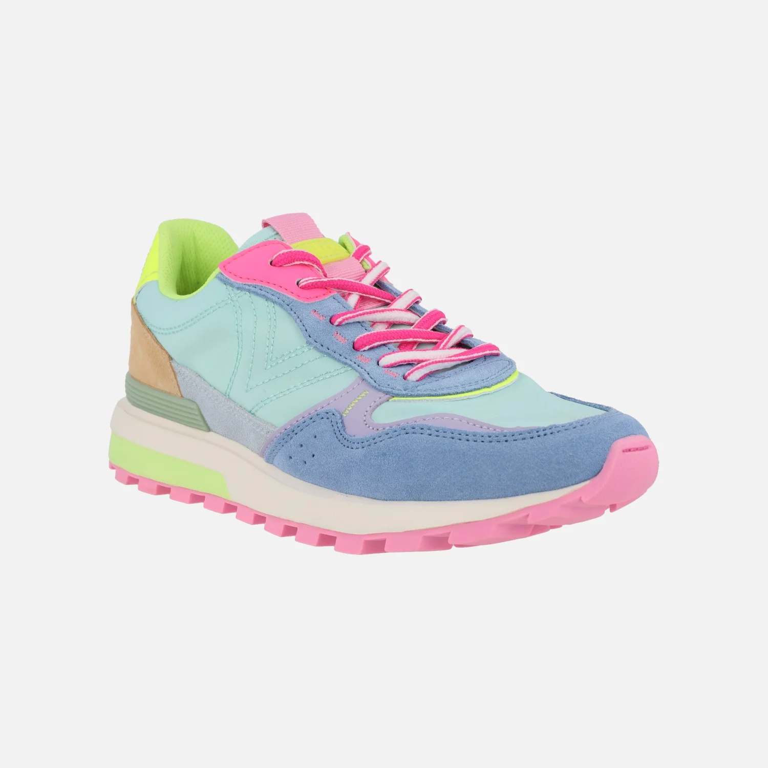 Zapatillas deportivas Luna en nylon y serraje multicolor - Image 2