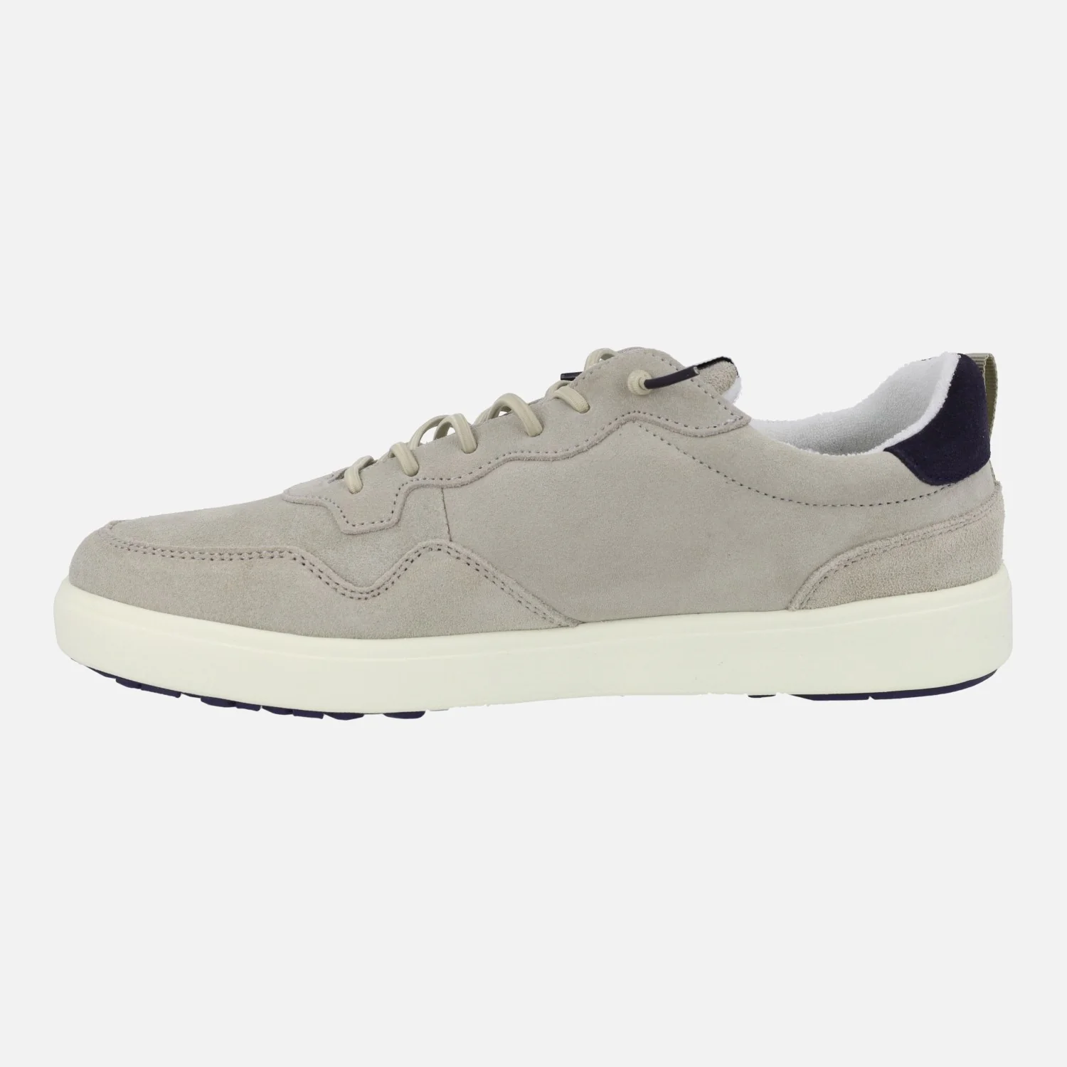 Zapatillas deportivas Mahon en serraje gris con cordones elásticos - Image 4