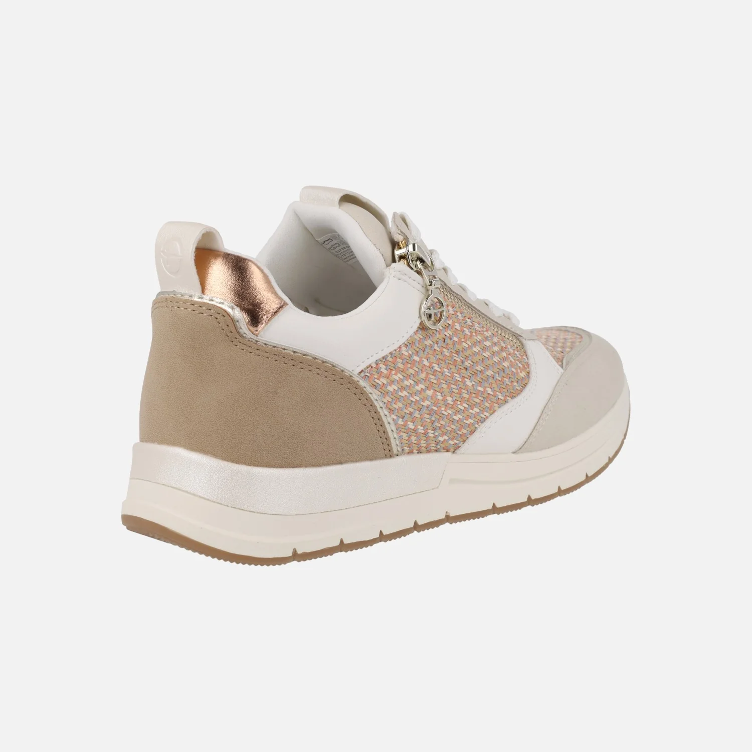 Zapatillas deportivas multi material con cordones y cremallera - Image 4