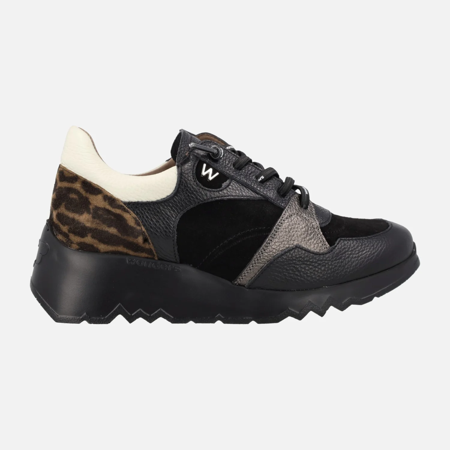 Zapatillas deportivas multimaterial con talon en leopardo Flash - Image 2