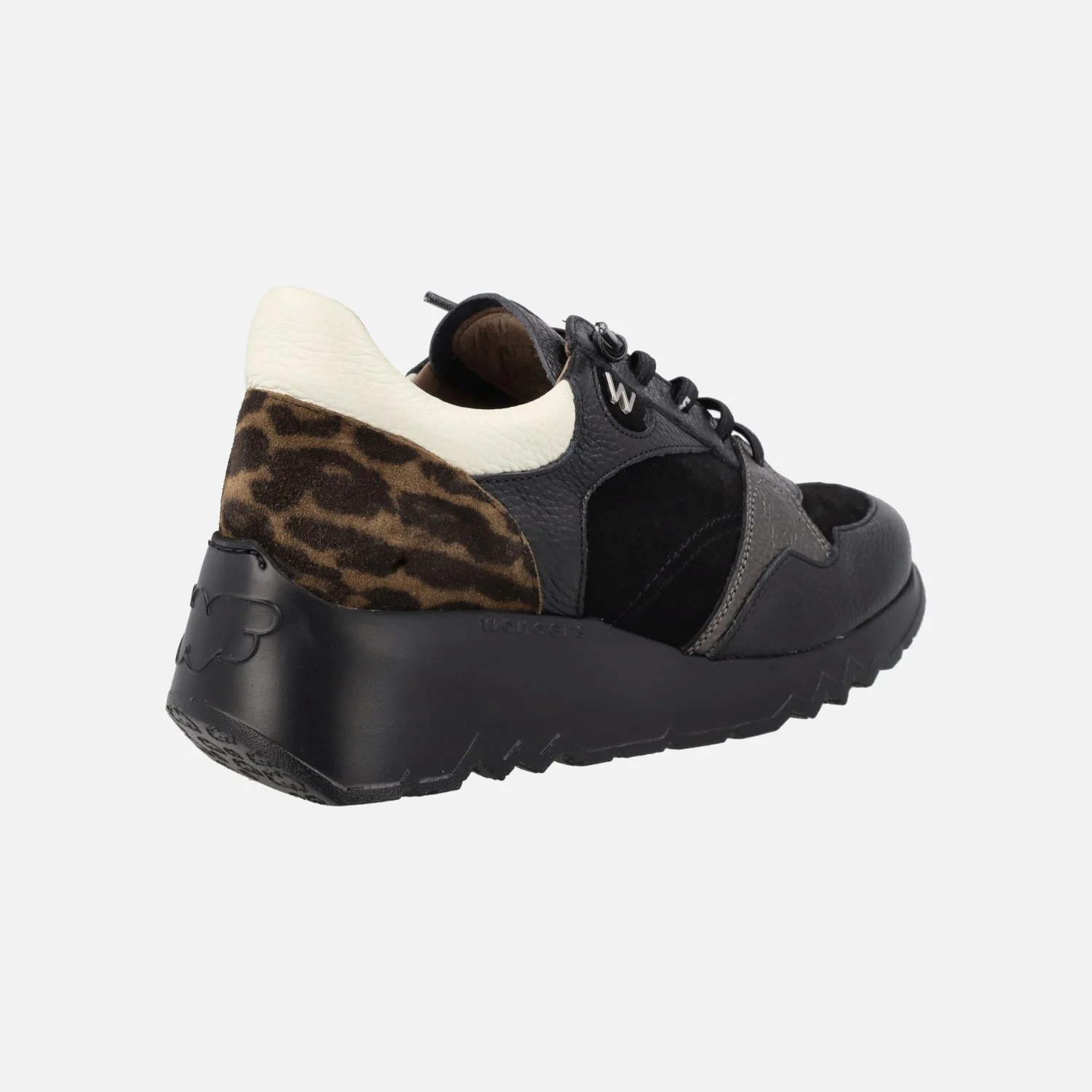 Zapatillas deportivas multimaterial con talon en leopardo Flash - Image 3