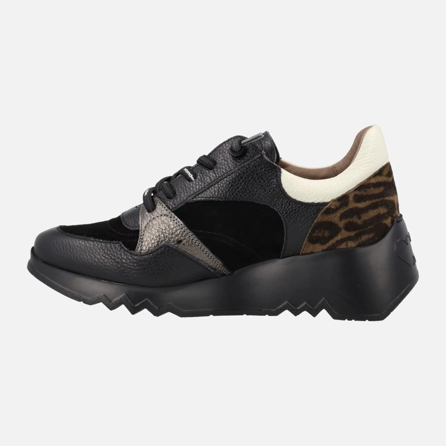 Zapatillas deportivas multimaterial con talon en leopardo Flash - Image 4