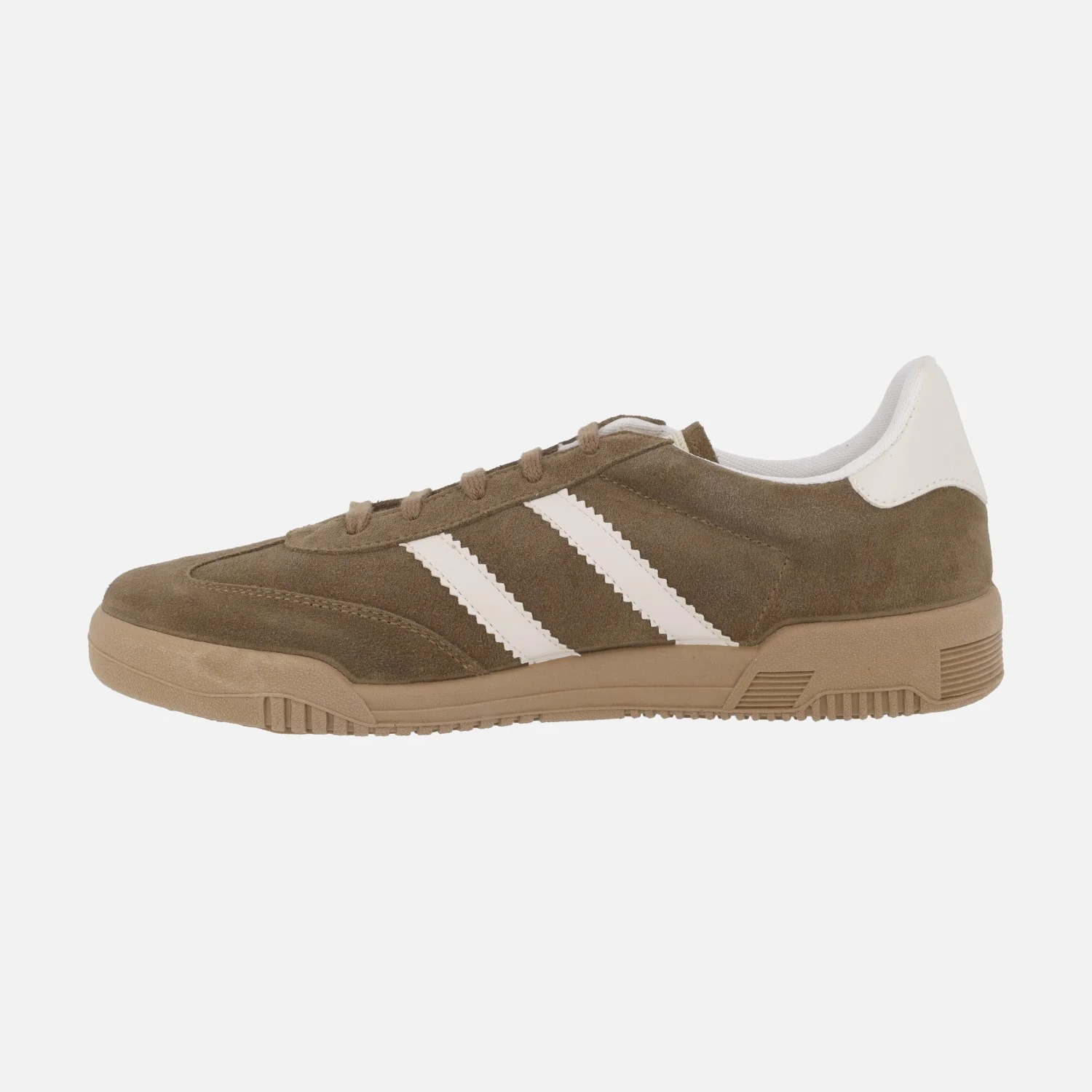 Zapatillas deportivas para hombre en serraje con piso caramelo - Image 4