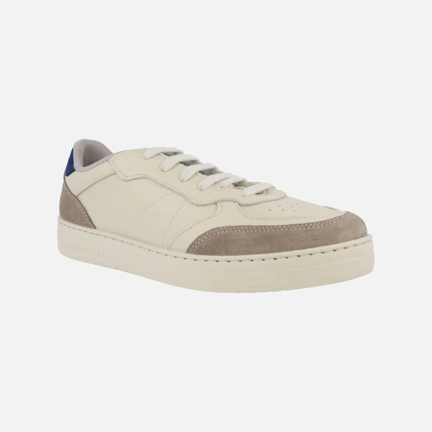 Zapatillas deportivas para hombre Esla en piel beige - Image 2