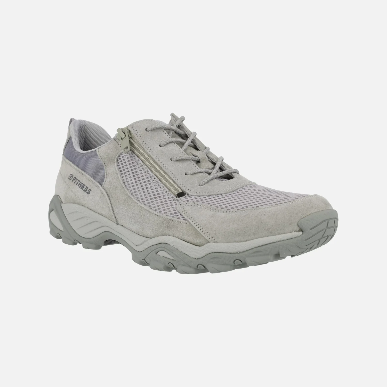 Zapatillas deportivas para mujer en piel y rejilla con cremallera - Image 2